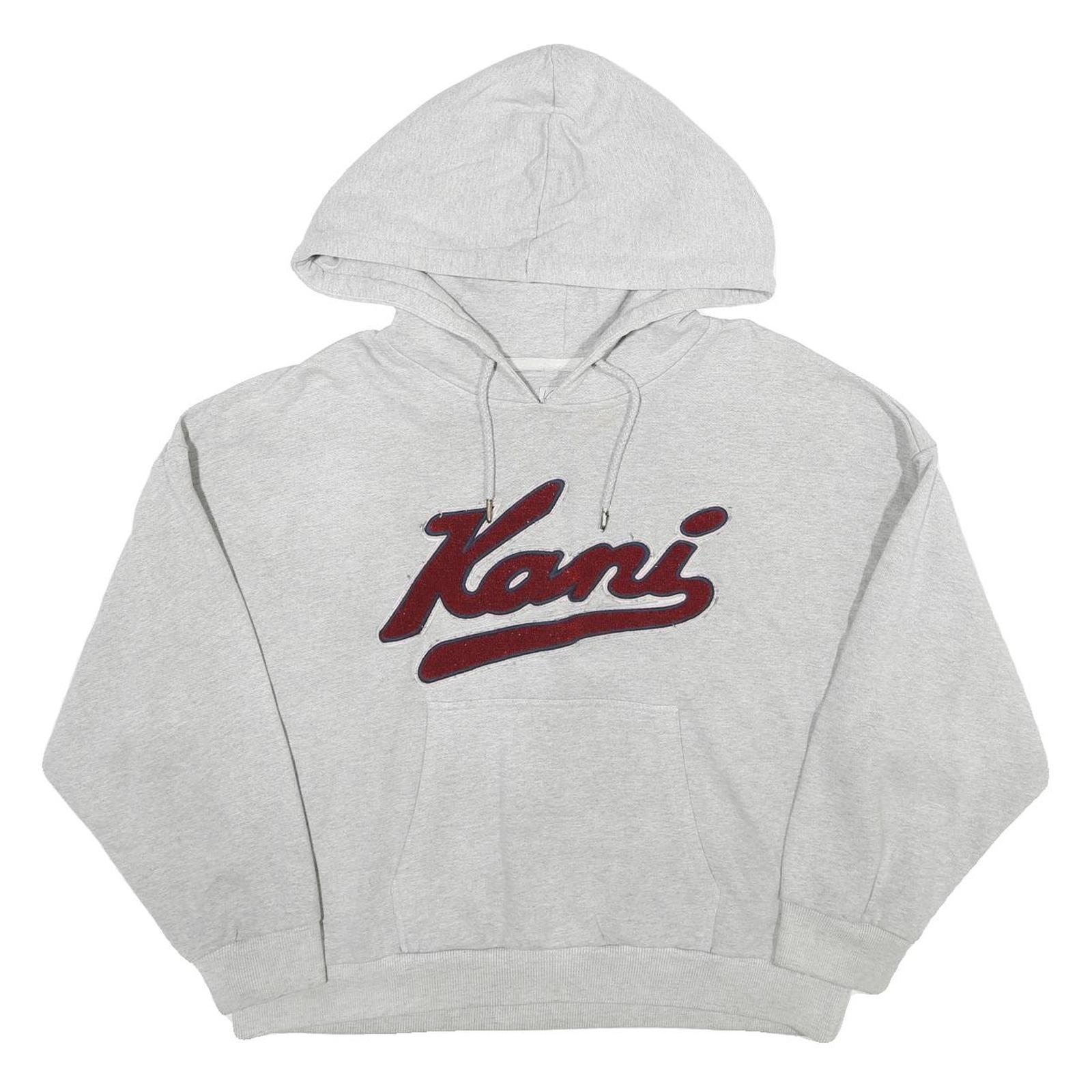 KARL KANI Womens Grey Hoodie M Kani Logo Pullover Cotton Blend Casual Refurbished - N/A refurbished available on Cerqular