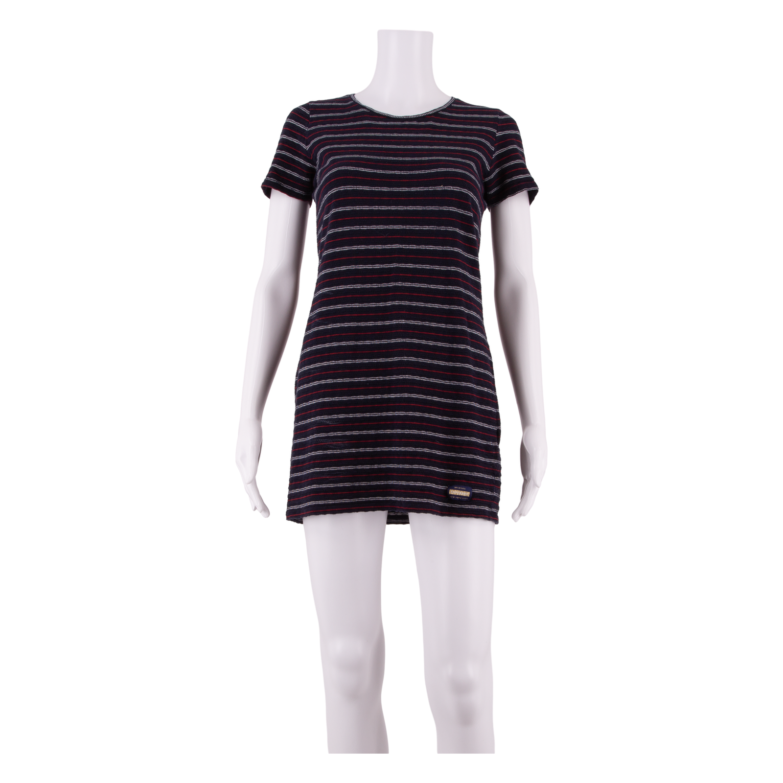 SUPERDRY Womens T-Shirt Dress Blue Striped Short Sleeve Short M Refurbished - N/A refurbished available on Cerqular