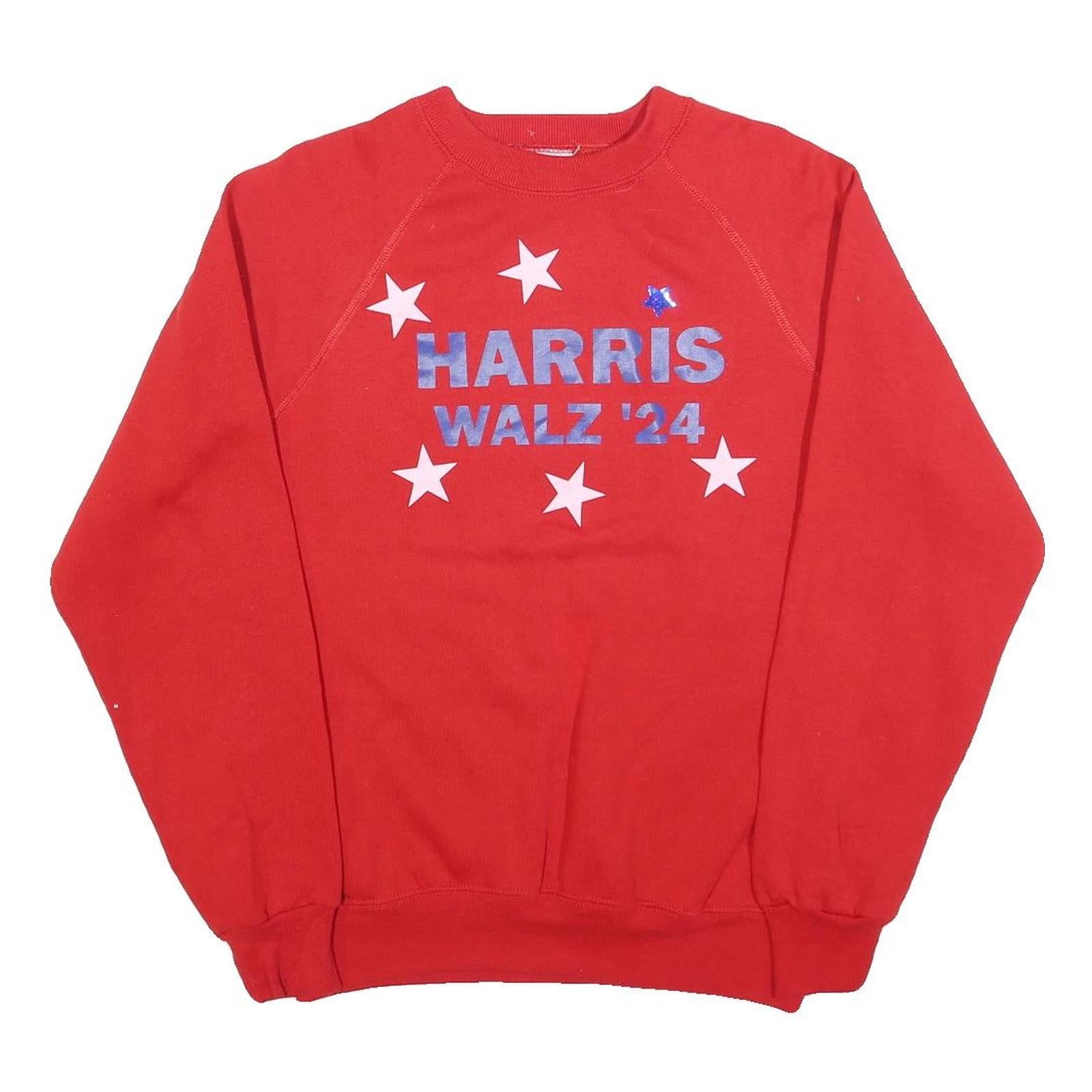 LEE Womens Red Harris Walz '24 Crew Neck L Cotton Blend Pullover Sweatshirt Refurbished - N/A refurbished available on Cerqular