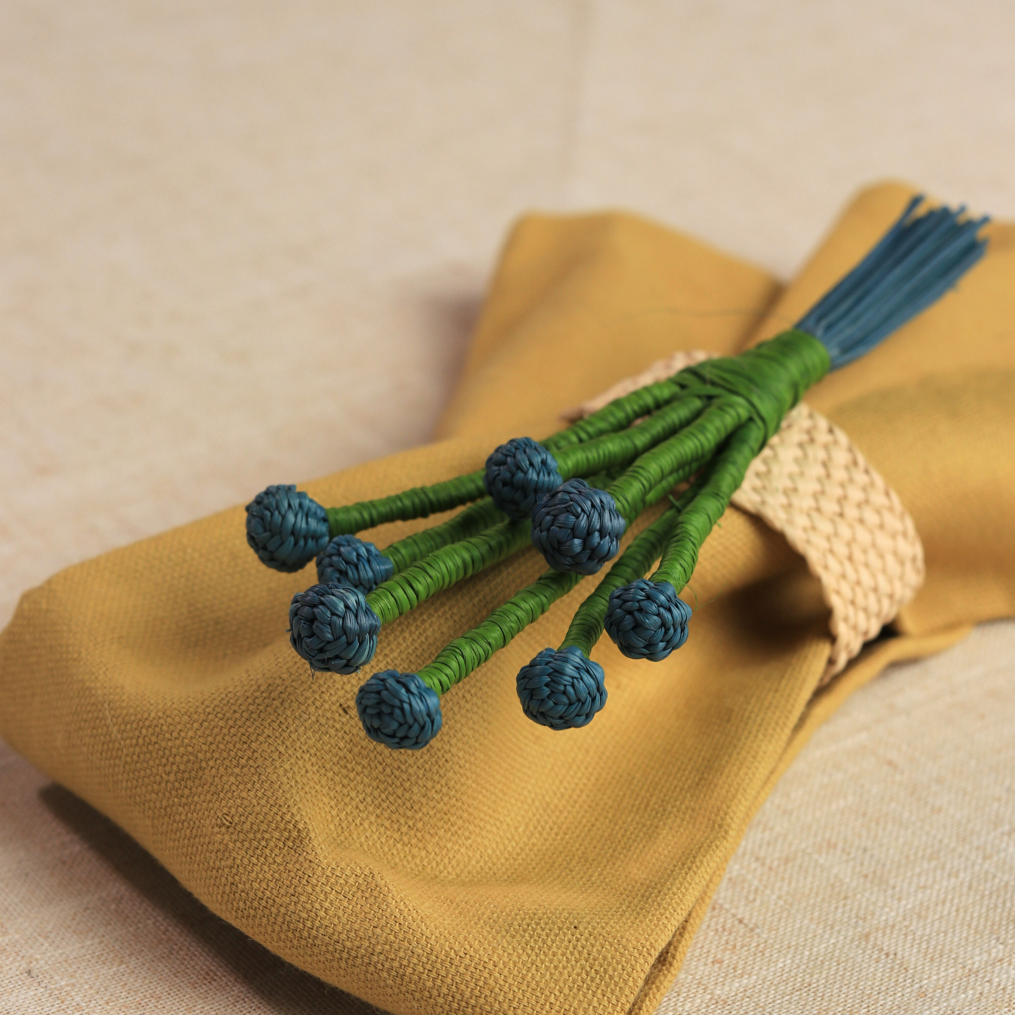 Buy Lavender Bunch Napkin Ring Refurbished - $12.00 Lavender Bunch Napkin Ring Refurbished - Apalma Handmade refurbished available on Cerqular
