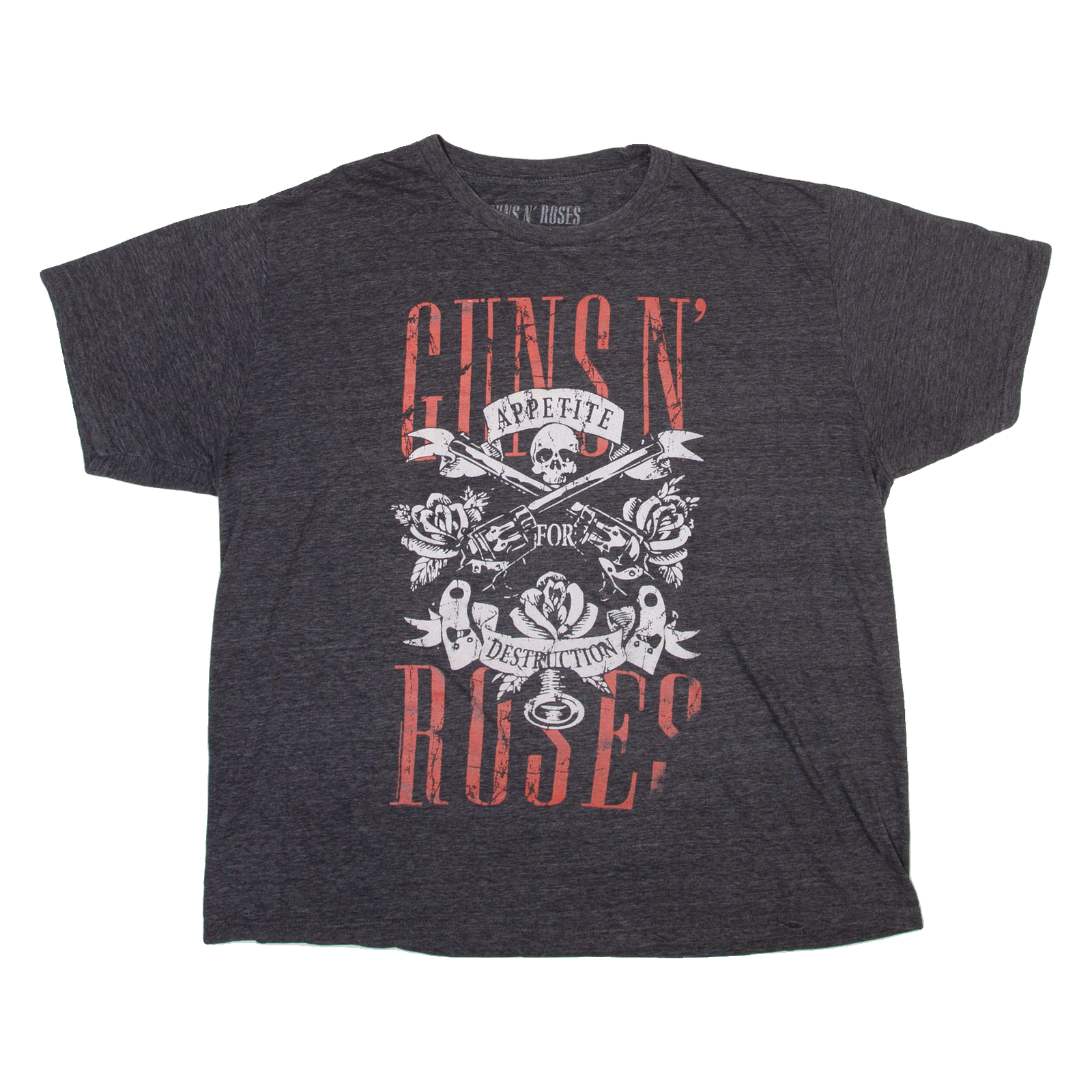 GUNS N' ROSES Mens Band T-Shirt Grey 2XL Refurbished - N/A refurbished available on Cerqular