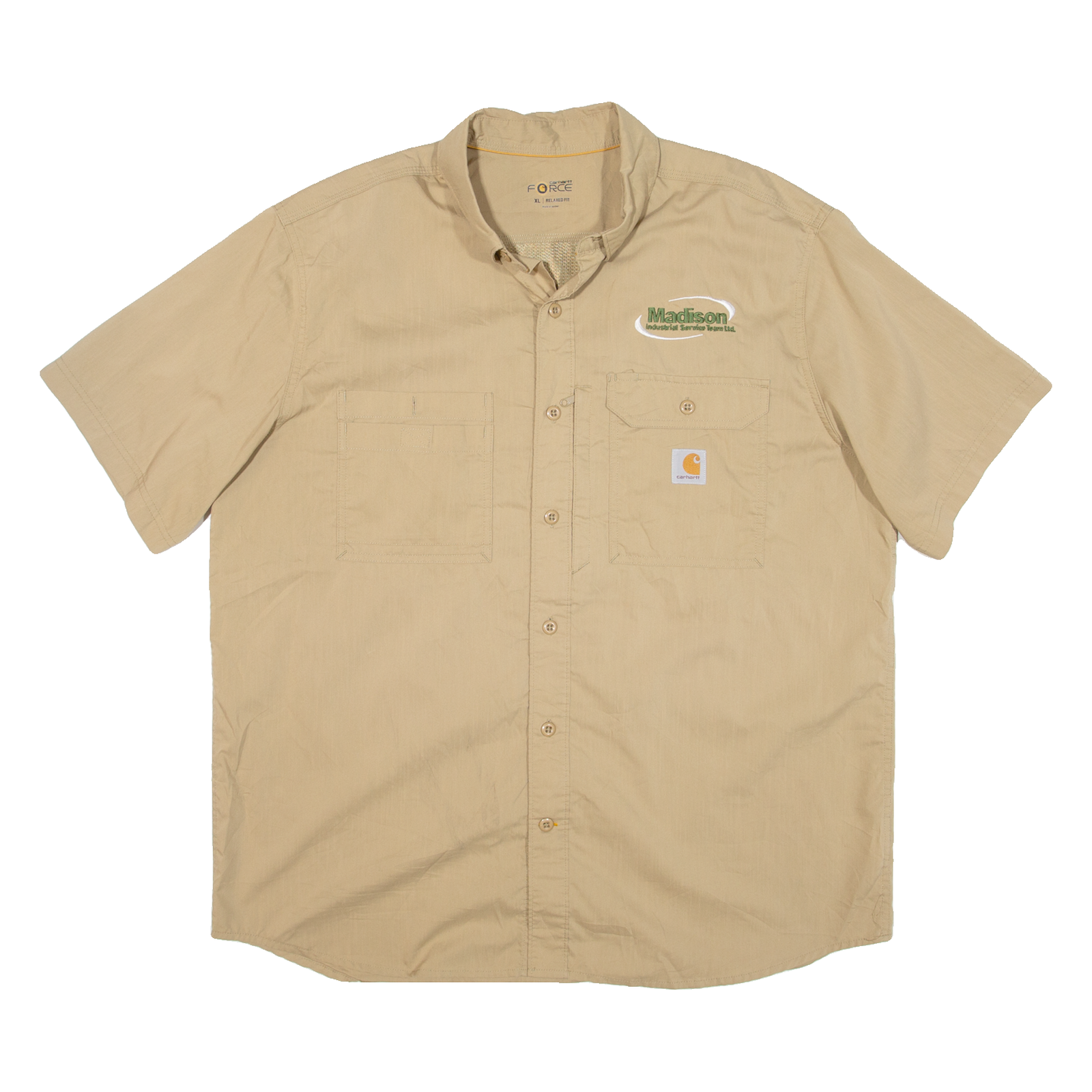 CARHARTT Relaxed Fit Mens Plain Shirt Beige XL Refurbished - N/A refurbished available on Cerqular