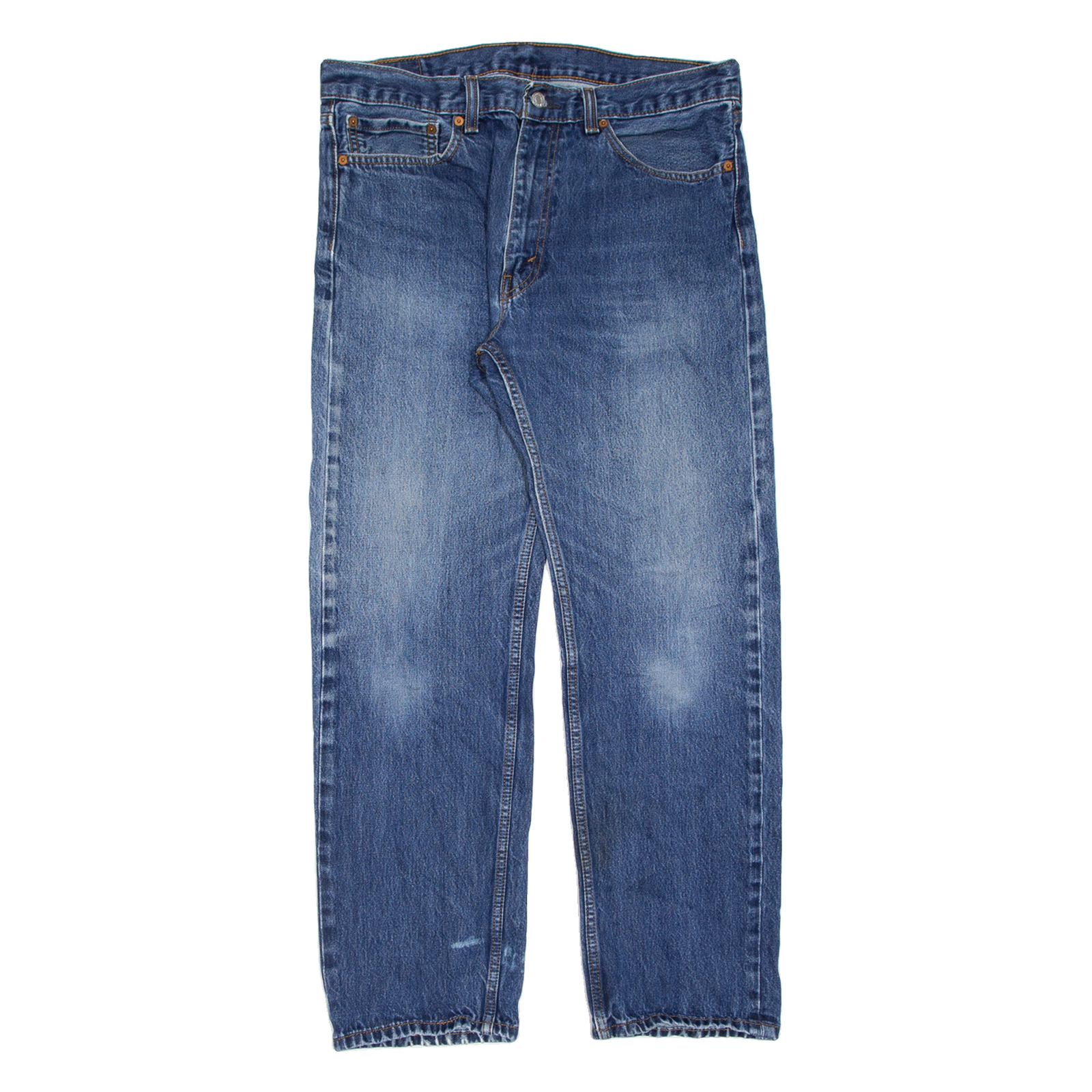LEVI'S 505 Jeans Mens Blue Regular Straight Stone Wash W36 L32 Refurbished - N/A refurbished available on Cerqular