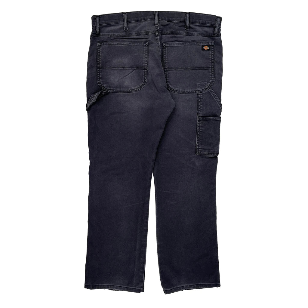 Dickies Carpenter Trousers - 36W 29L Black Cotton Refurbished - Thrifted (note: this is a term often used to describe second- refurbished available on Cerqular