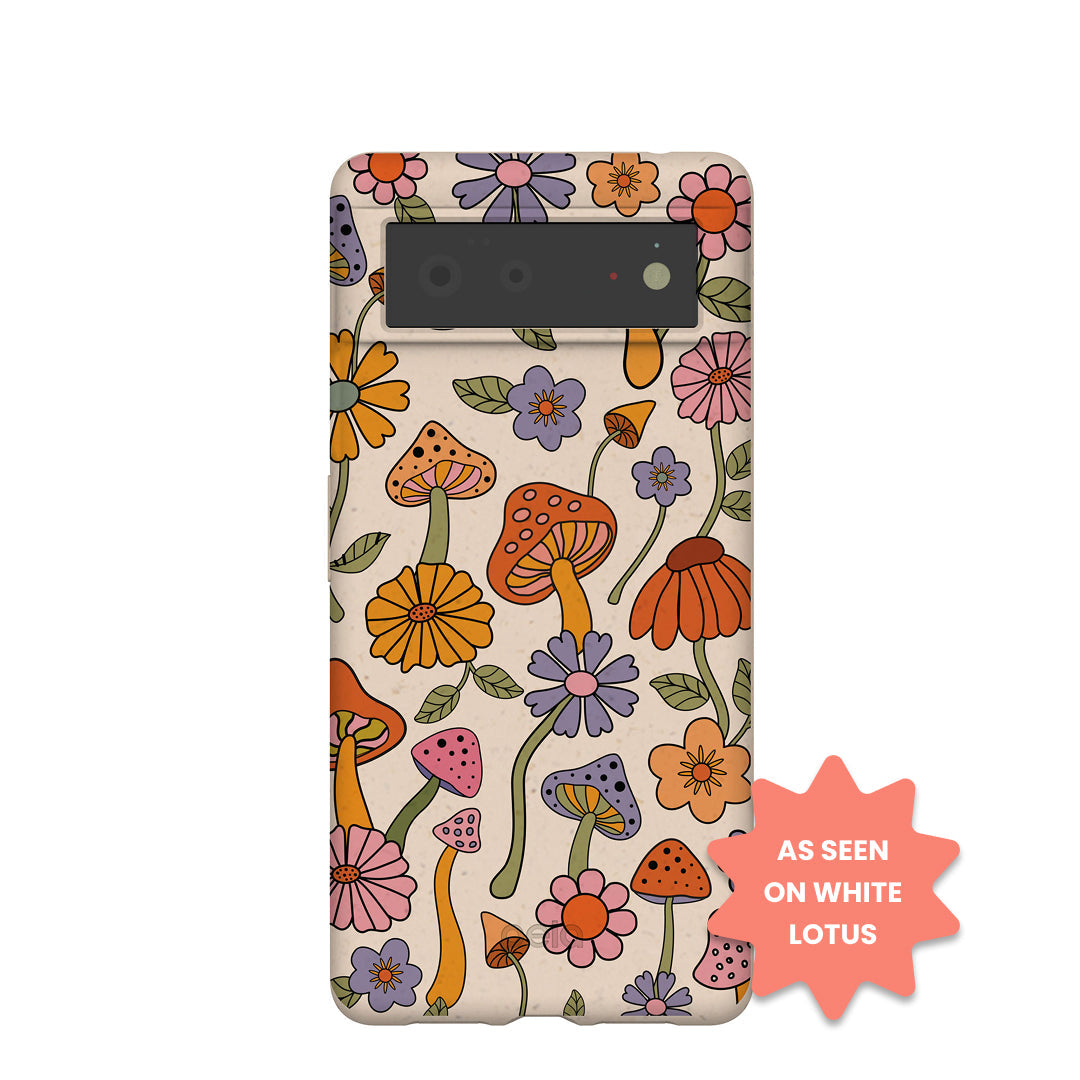 Seashell Shrooms and Blooms Google Pixel 6 Case Refurbished - Pela Case refurbished available on Cerqular