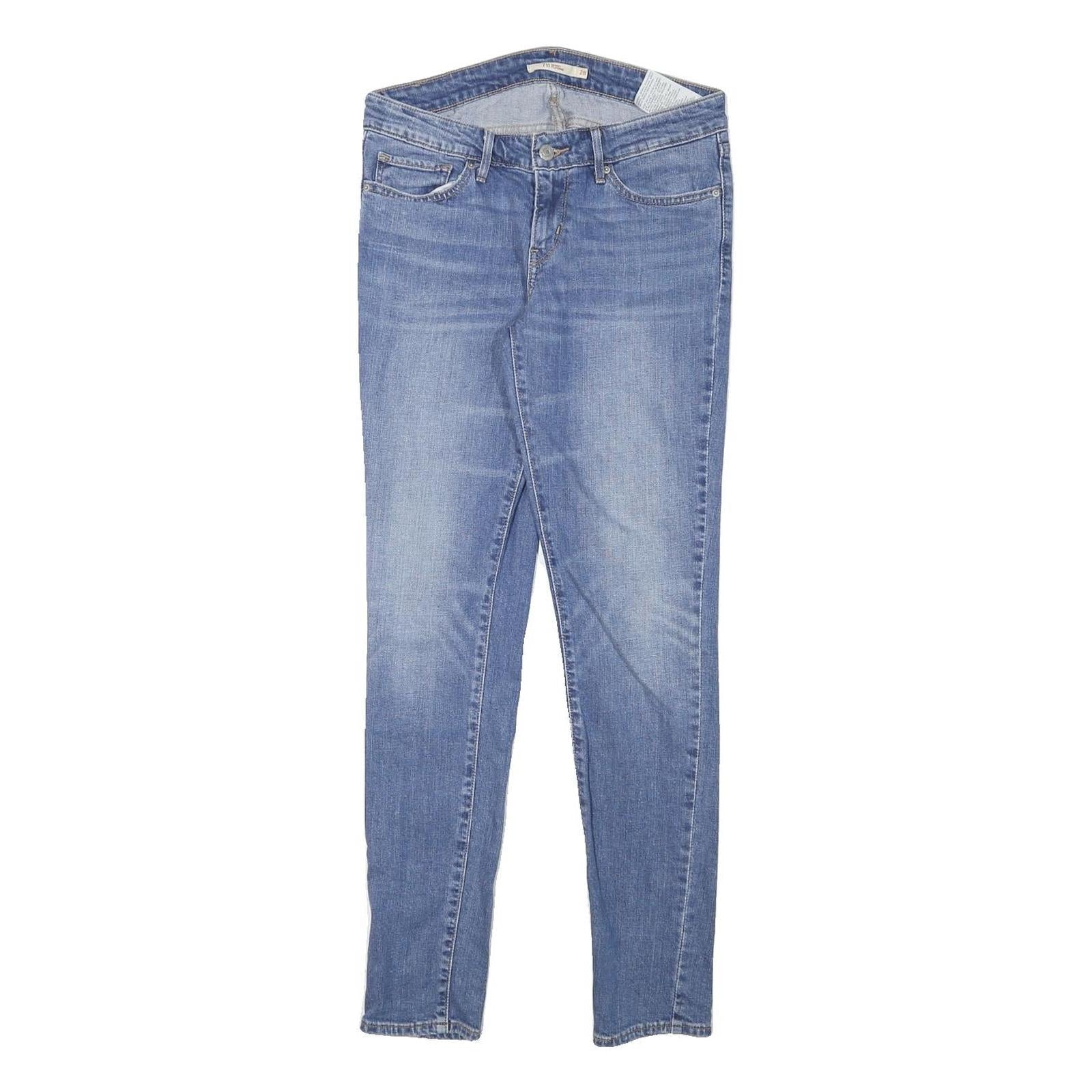 LEVI'S Womens Jeans Blue Slim Skinny Denim Medium W28 L28 Cotton Blend Zip Refurbished - N/A refurbished available on Cerqular