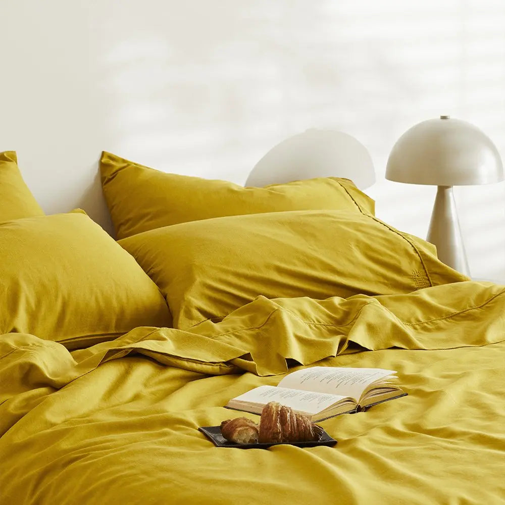 Buy Linen+ Bamboo Pillowcase Set | Color: Honey | Size: King Refurbished - $110.00 Linen+ Bamboo Pillowcase Set | Color: Honey | Size: King Refurbished - Ettitude refurbished available on Cerqular