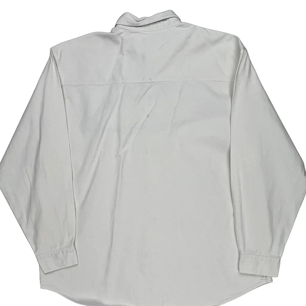 Levis Shirt - 2XL White Cotton Refurbished - Thrifted (note: this is a term often used to describe second- refurbished available on Cerqular