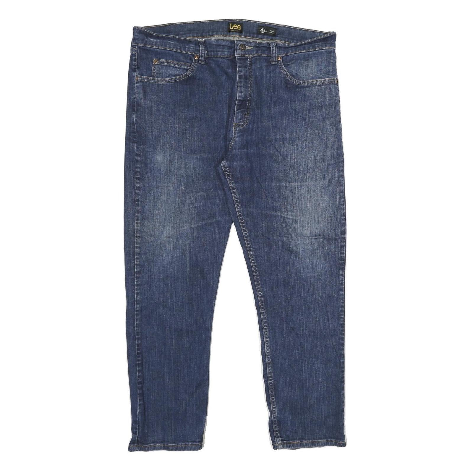 LEE Mens Jeans Blue Regular Straight Denim Medium W38 L29 Classic Fit Zip Refurbished - N/A refurbished available on Cerqular