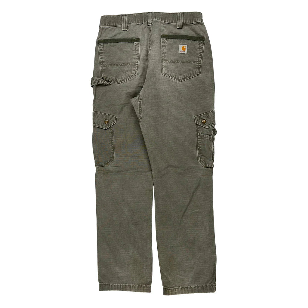 Carhartt Cargo Trousers - 32W 32L Grey Cotton Refurbished - Thrifted (note: this is a term often used to describe second- refurbished available on Cerqular