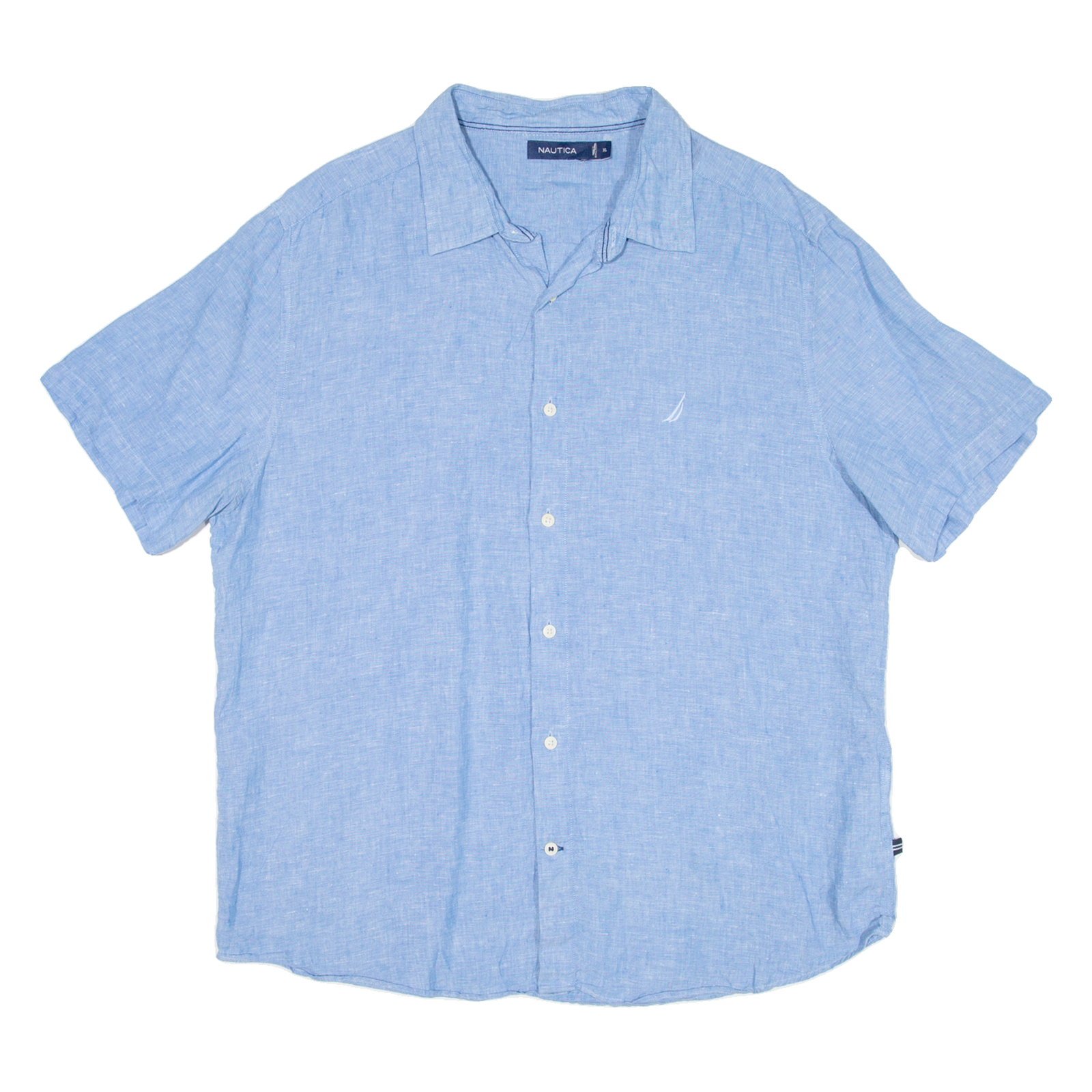 NAUTICA Mens Plain Shirt Blue XL Refurbished - N/A refurbished available on Cerqular