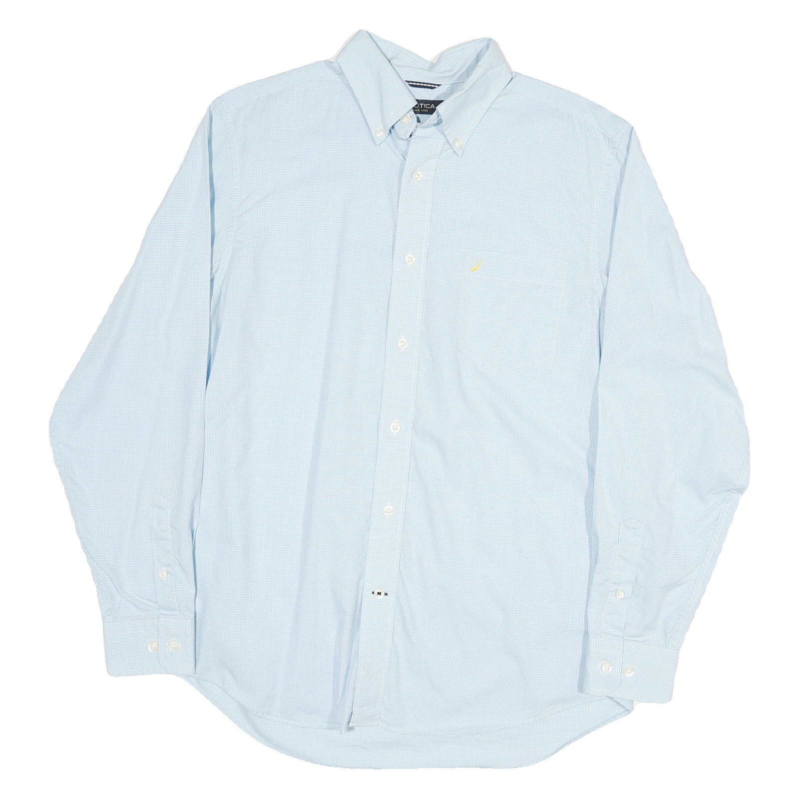 NAUTICA Mens Blue Cotton Blend Shirt M Button Down Formal Classic Fit Refurbished - N/A refurbished available on Cerqular