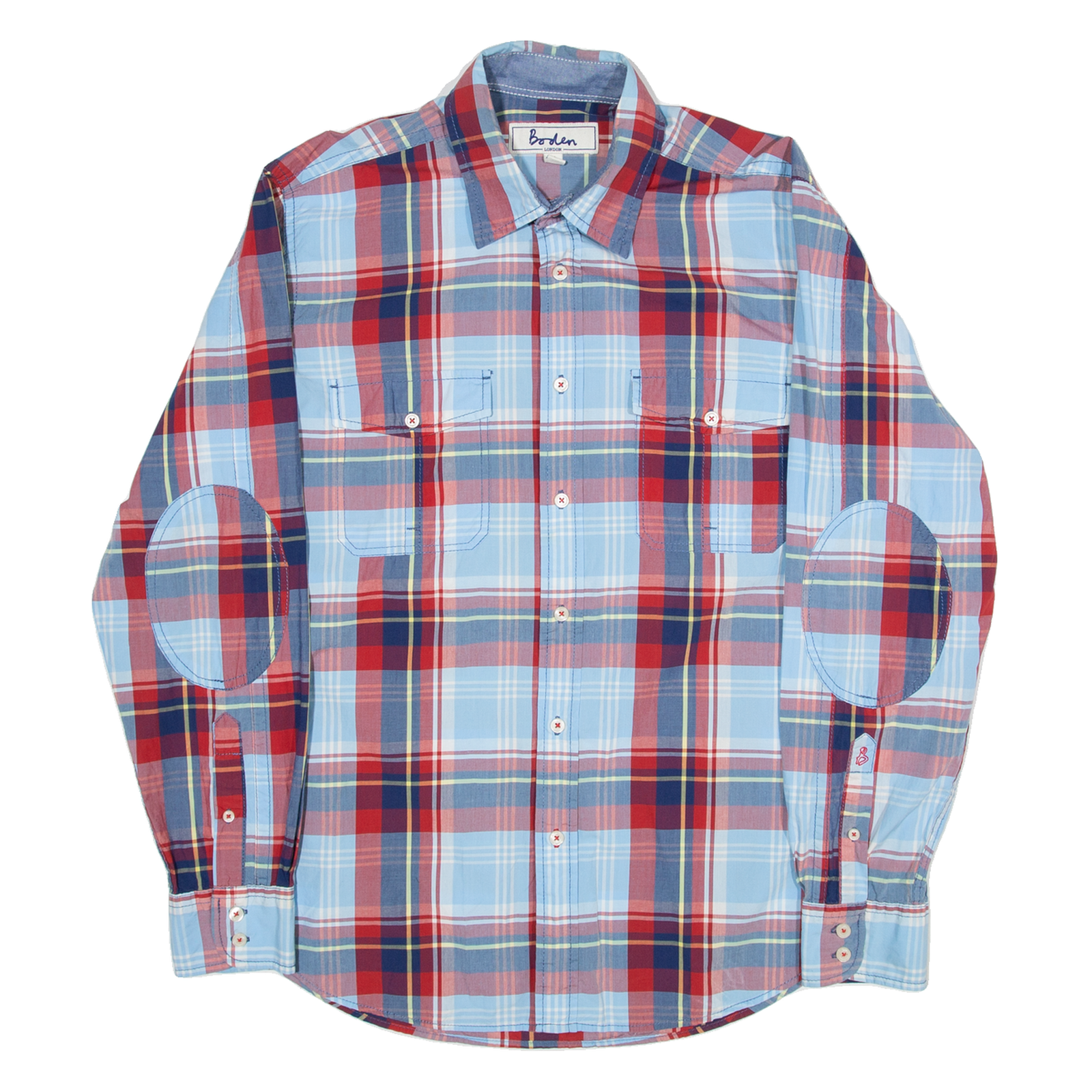 BODEN Mens Shirt Red Check Long Sleeve M Refurbished - N/A refurbished available on Cerqular