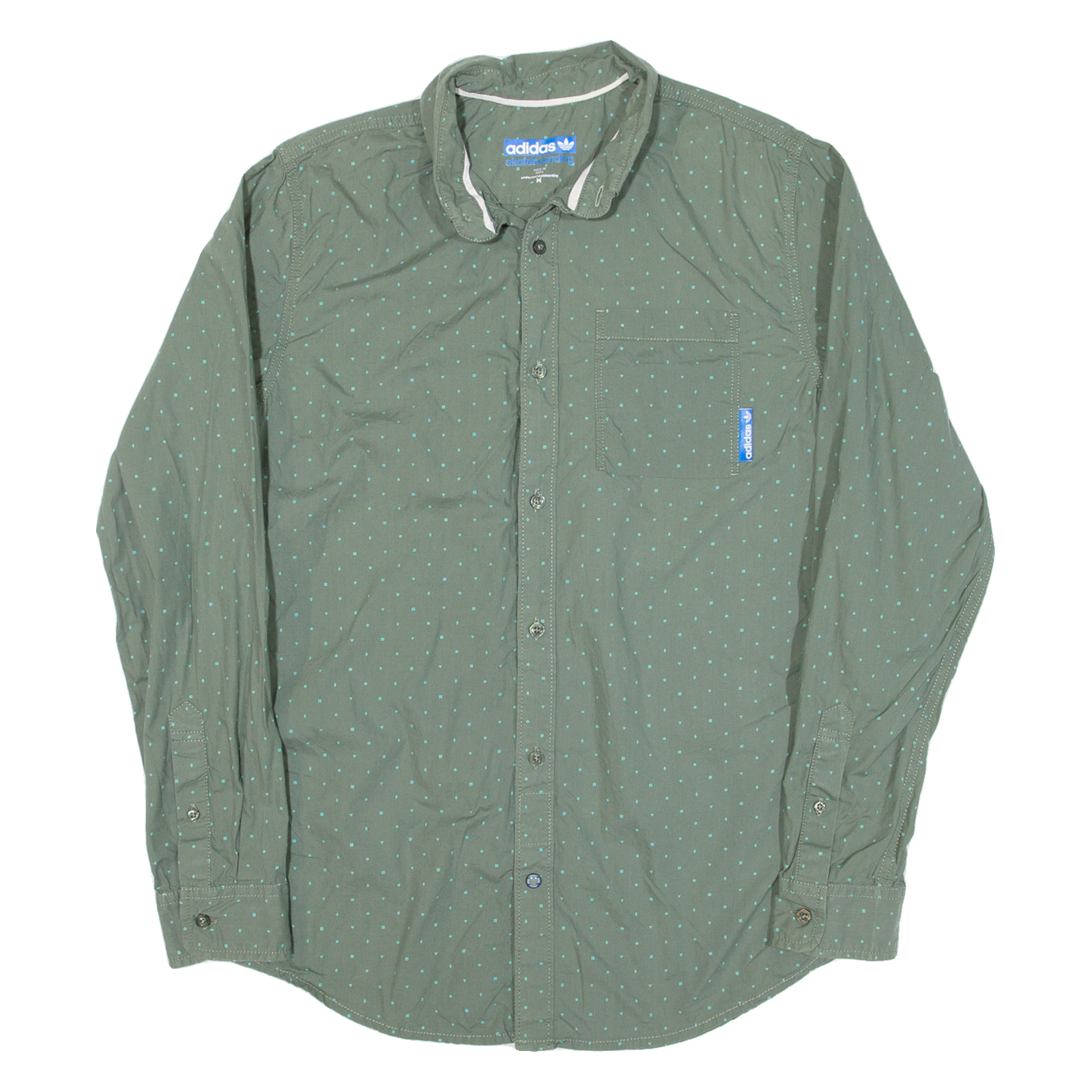 Buy ADIDAS Mens Shirt Green Spotted Long Sleeve M Refurbished - $28.59 ADIDAS Mens Shirt Green Spotted Long Sleeve M Refurbished - N/A refurbished available on Cerqular