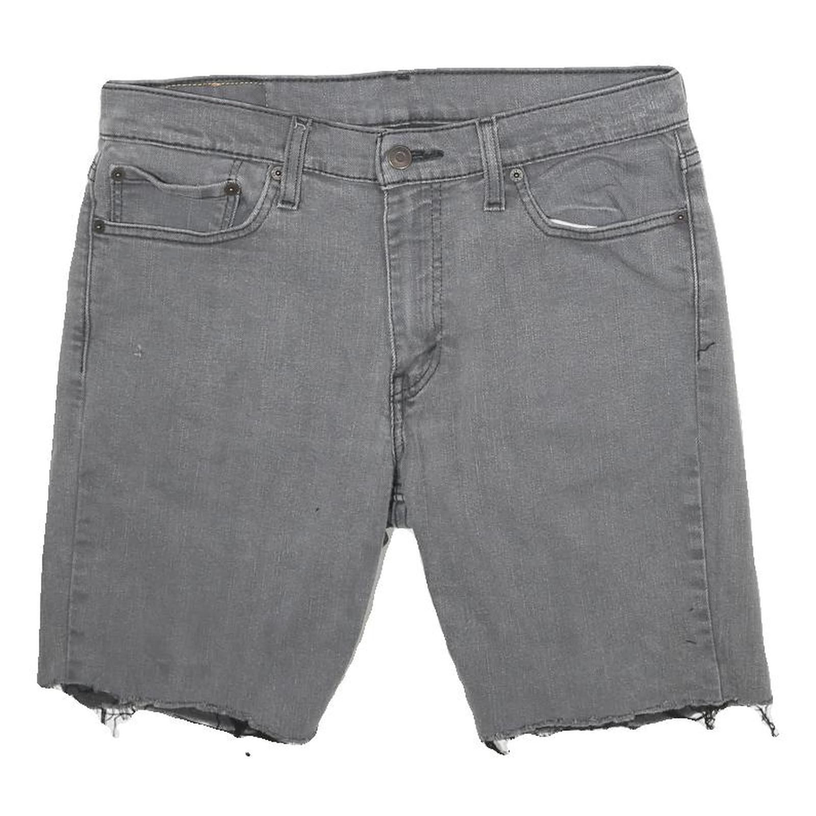 LEVI'S Mens Grey Casual Denim Cut-Off Shorts M W33 Refurbished - N/A refurbished available on Cerqular