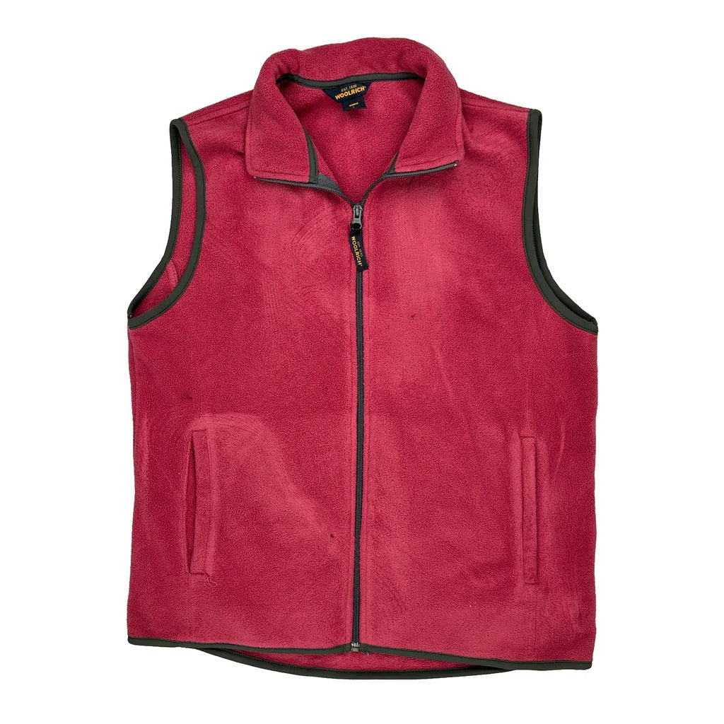 Woolrich Gilet - Large Red Polyester Refurbished - Thrifted (note: this is a term often used to describe second- refurbished available on Cerqular