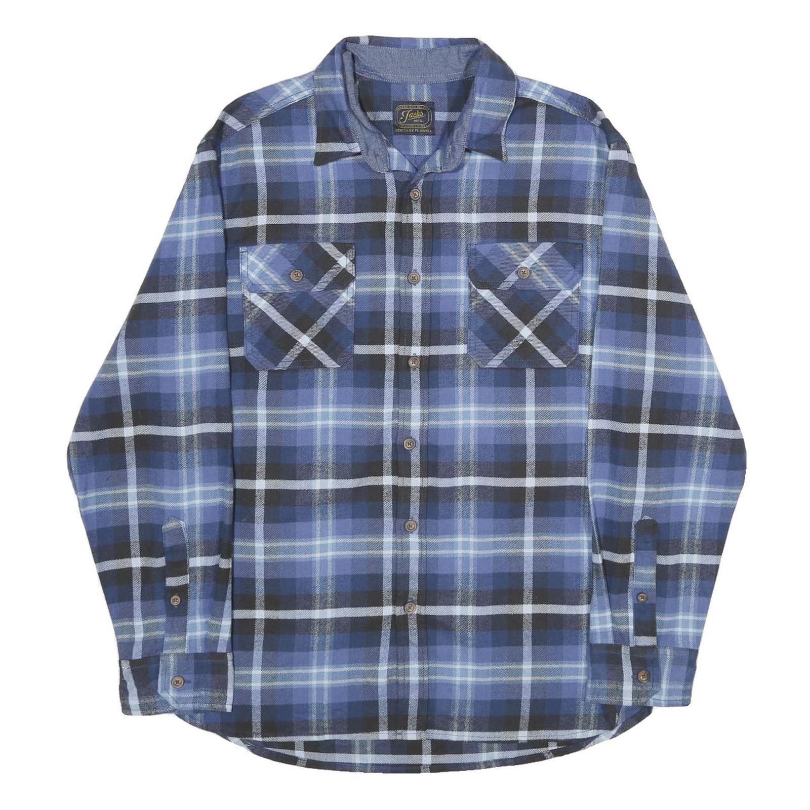Buy JACHS Mens Blue Plaid Cotton Shirt L Casual Button-Up Classic Check Shirt Refurbished - $32.49 JACHS Mens Blue Plaid Cotton Shirt L Casual Button-Up Classic Check Shirt Refurbished - N/A refurbished available on Cerqular