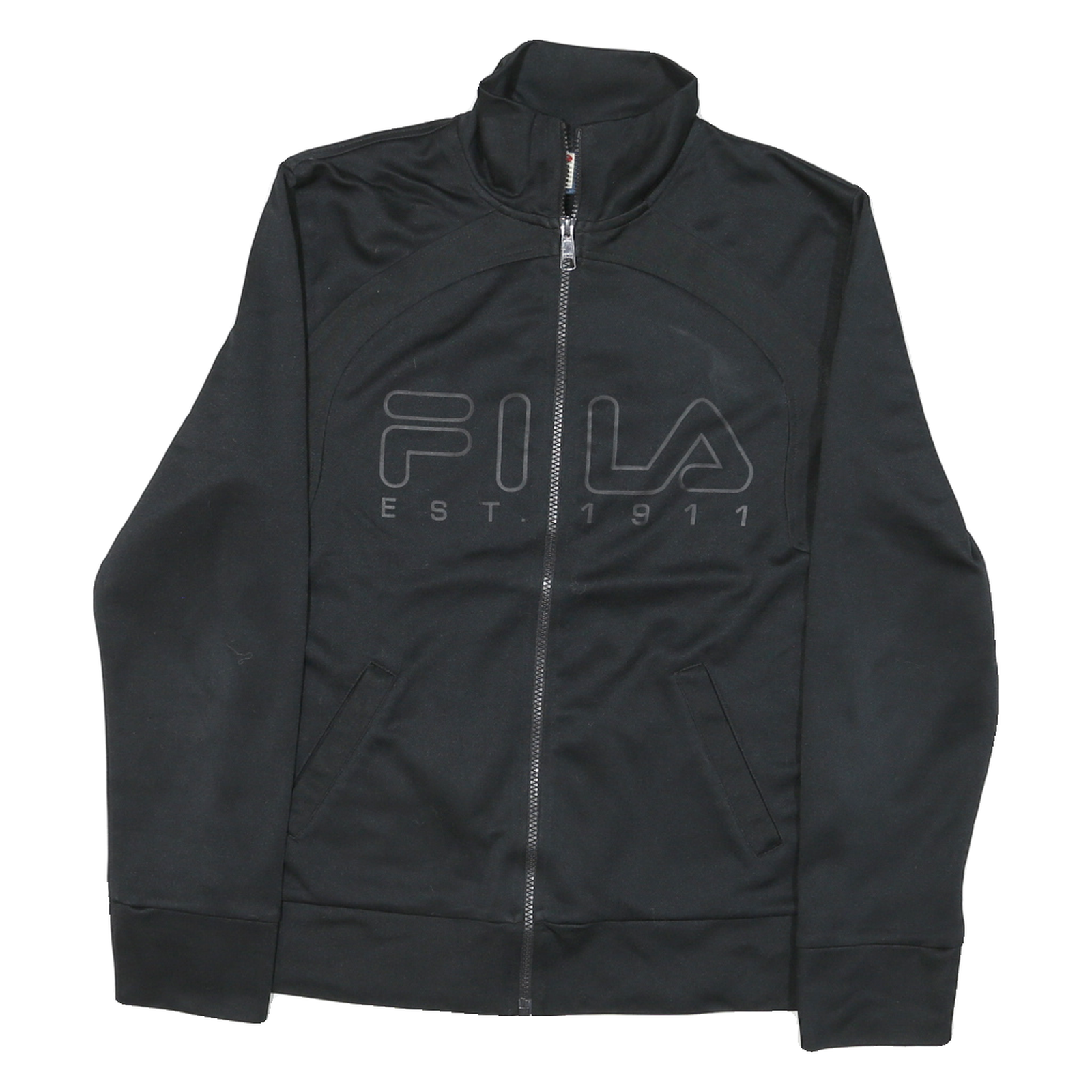 FILA Mens Black Zip Jacket S Polyester Blend Plain Lightweight Sportswear Refurbished - N/A refurbished available on Cerqular