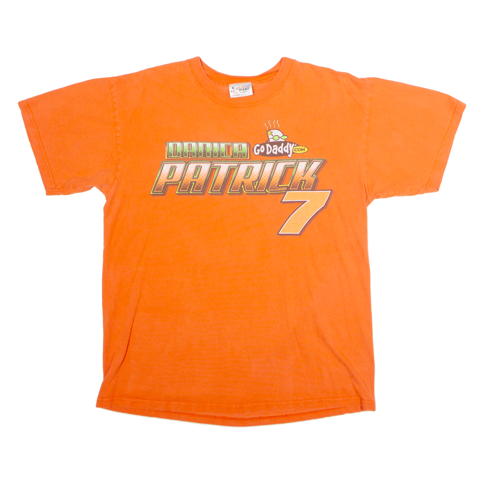 Buy CHASE AUTHENTICS Danica Patrick #7 GoDaddy NASCAR Racing Mens T-Shirt Orange USA L Refurbished - $24.69 CHASE AUTHENTICS Danica Patrick #7 GoDaddy NASCAR Racing Mens T-Shirt Orange USA L Refurbished - N/A refurbished available on Cerqular