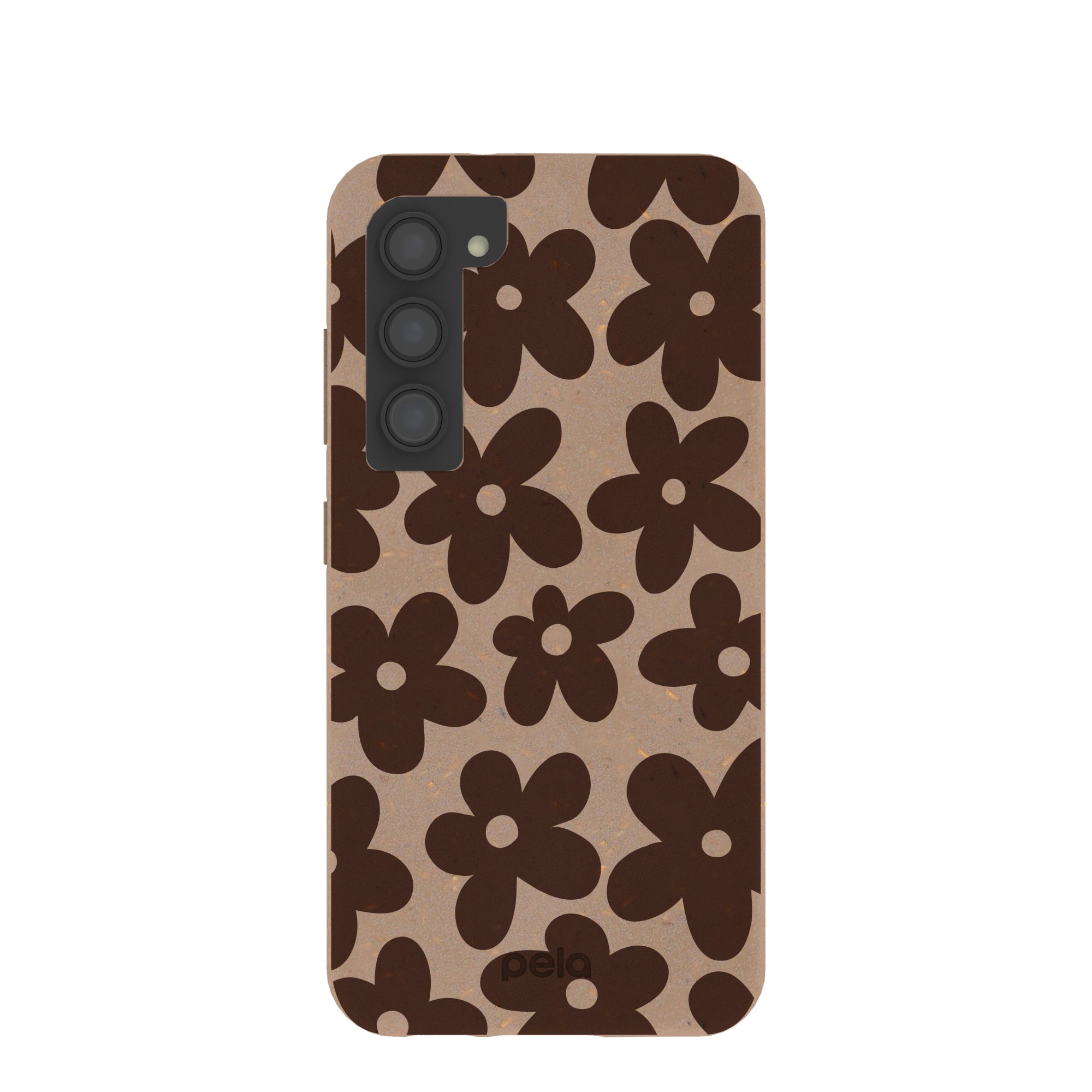 Chocolate Brown Earthy Blooms Samsung Galaxy S23 Case Refurbished - Pela Case refurbished available on Cerqular