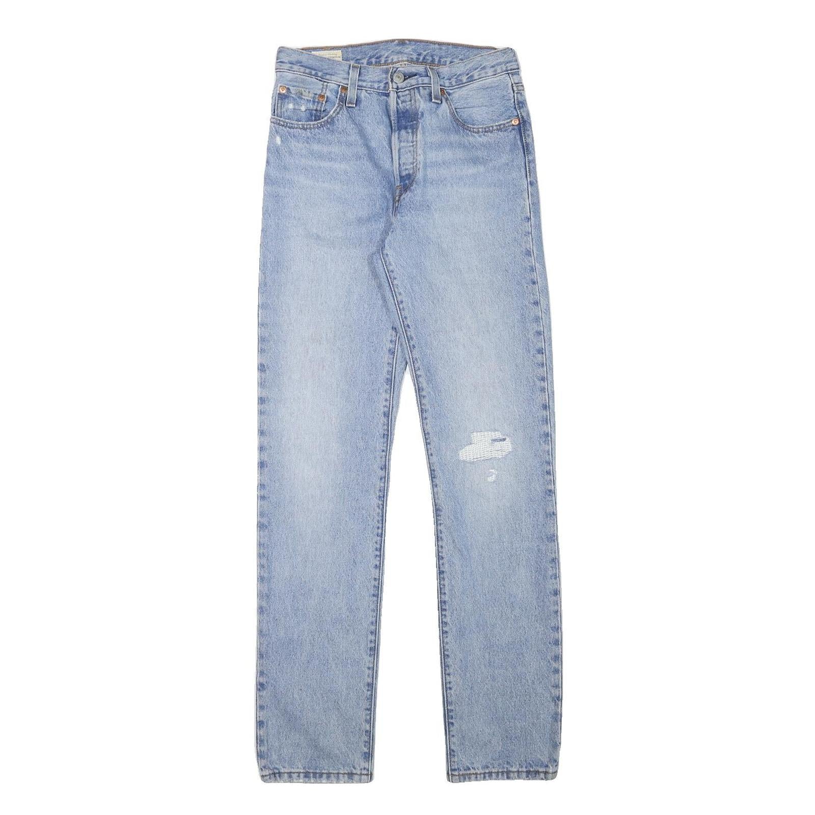 LEVI'S 501 Womens Jeans Blue Regular Straight Denim Light W26 L31 Classic Fit Refurbished - N/A refurbished available on Cerqular