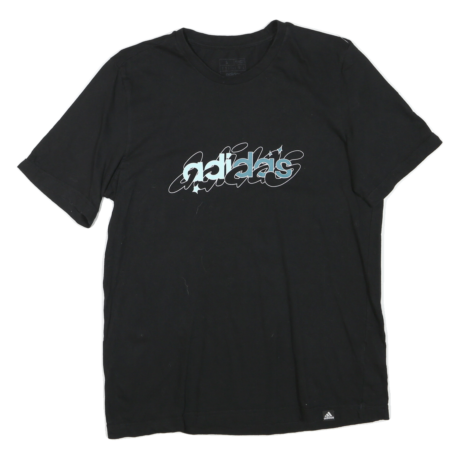Buy ADIDAS Mens Black Graphic T-Shirt S Short Sleeve Crew Neck Cotton Blend Refurbished - $20.79 ADIDAS Mens Black Graphic T-Shirt S Short Sleeve Crew Neck Cotton Blend Refurbished - N/A refurbished available on Cerqular