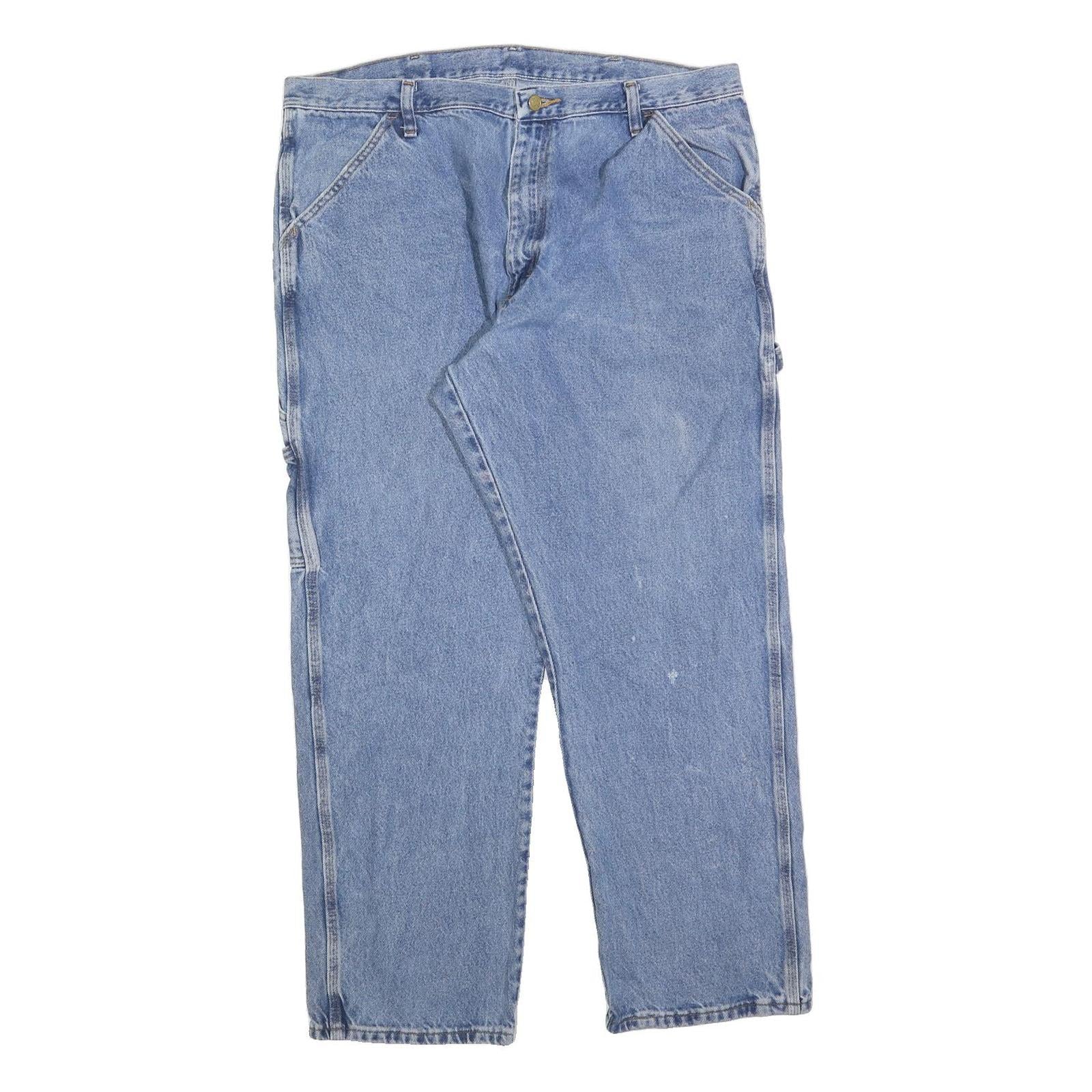 DICKIES Mens Jeans Blue Relaxed Loose Denim Light W38 L30 Workwear Zip Closure Refurbished - N/A refurbished available on Cerqular
