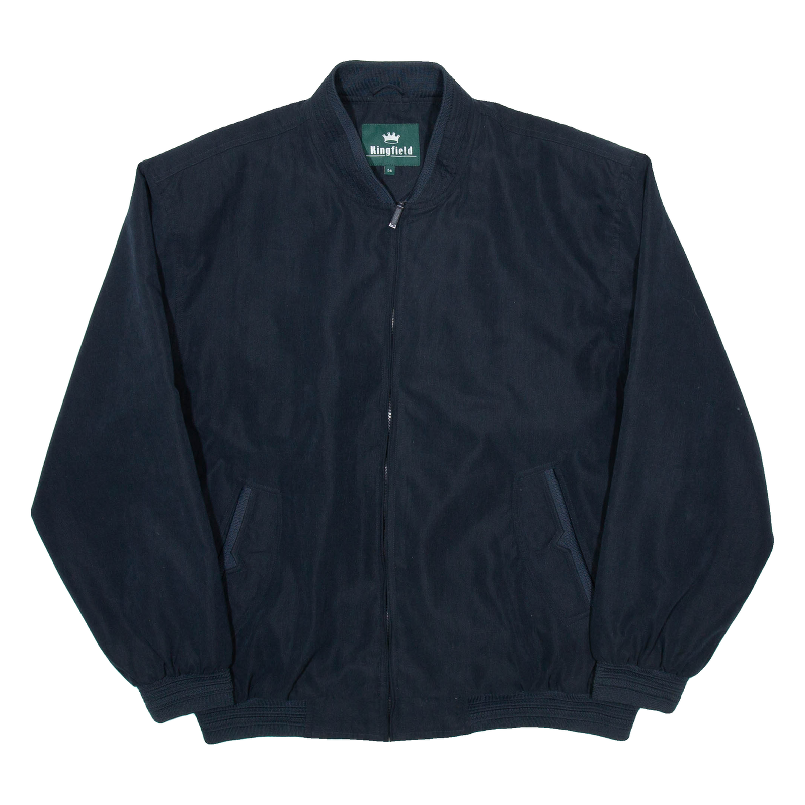 KINGSFIELD Mens Bomber Jacket Blue L Refurbished - N/A refurbished available on Cerqular