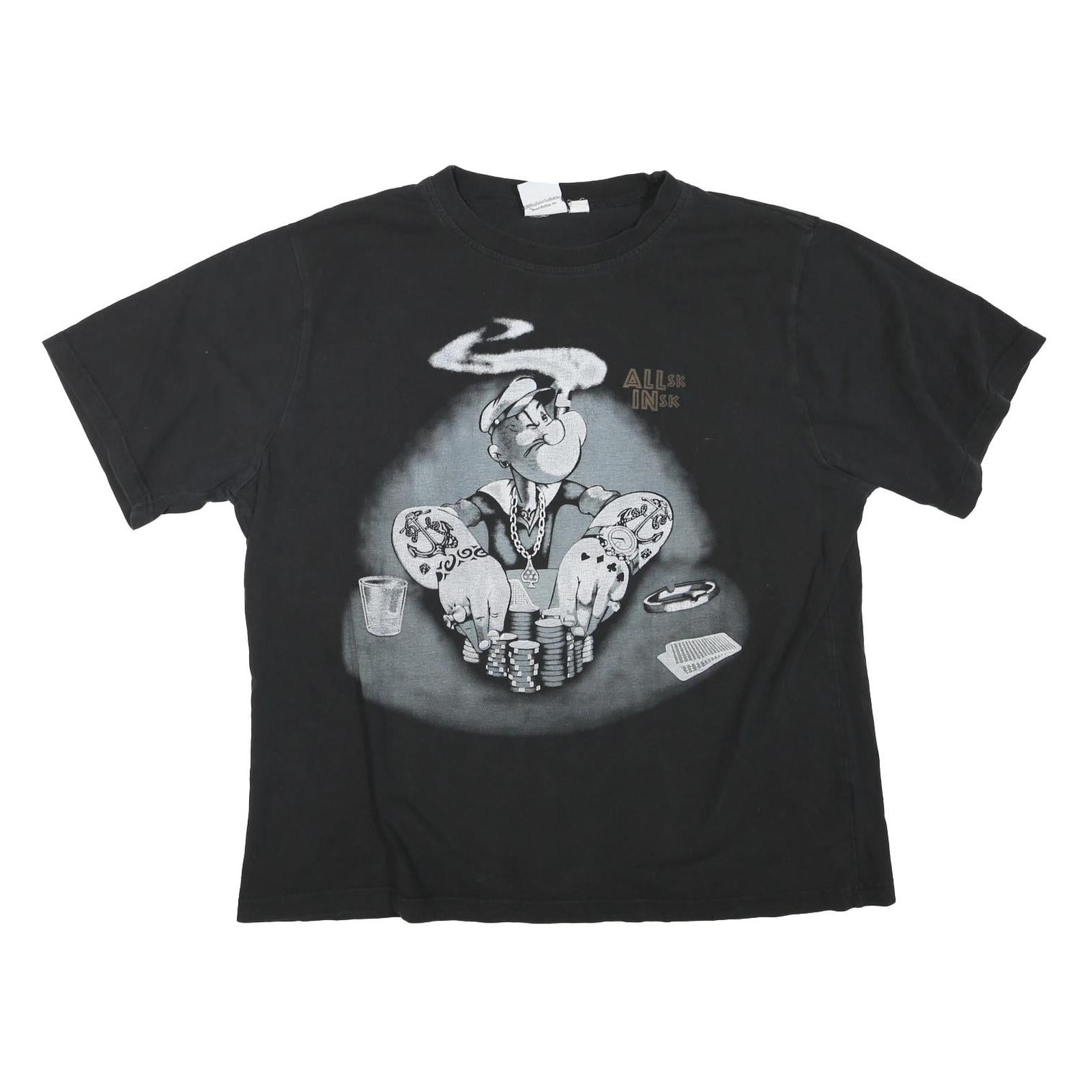 Mens Black Graphic T-Shirt XL Short Sleeve Crew Neck Cotton Blend Casual Wear Refurbished - N/A refurbished available on Cerqular
