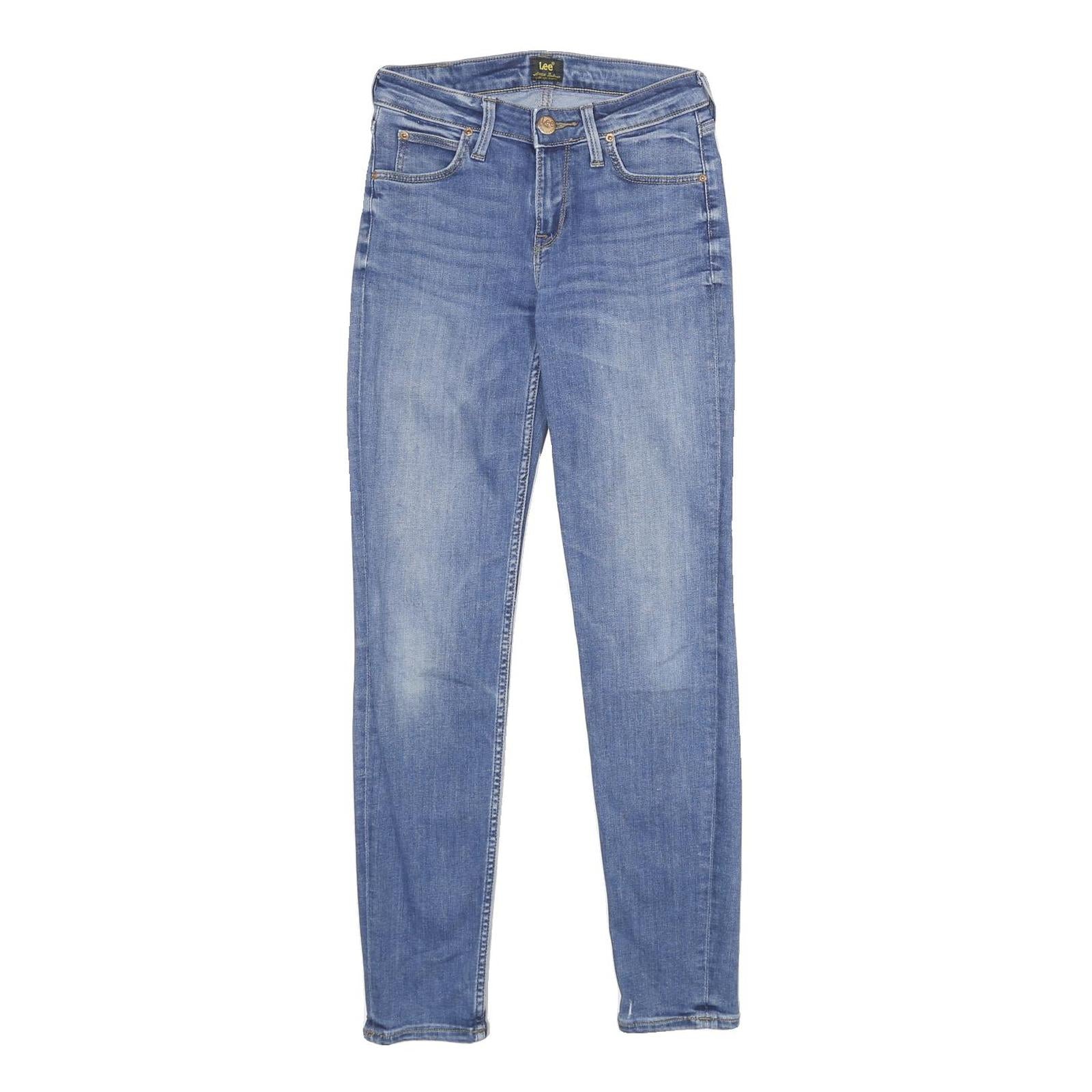 LEE Womens Blue Slim Skinny Denim Light W26 L31 Cotton Blend Zip Jeans Refurbished - N/A refurbished available on Cerqular