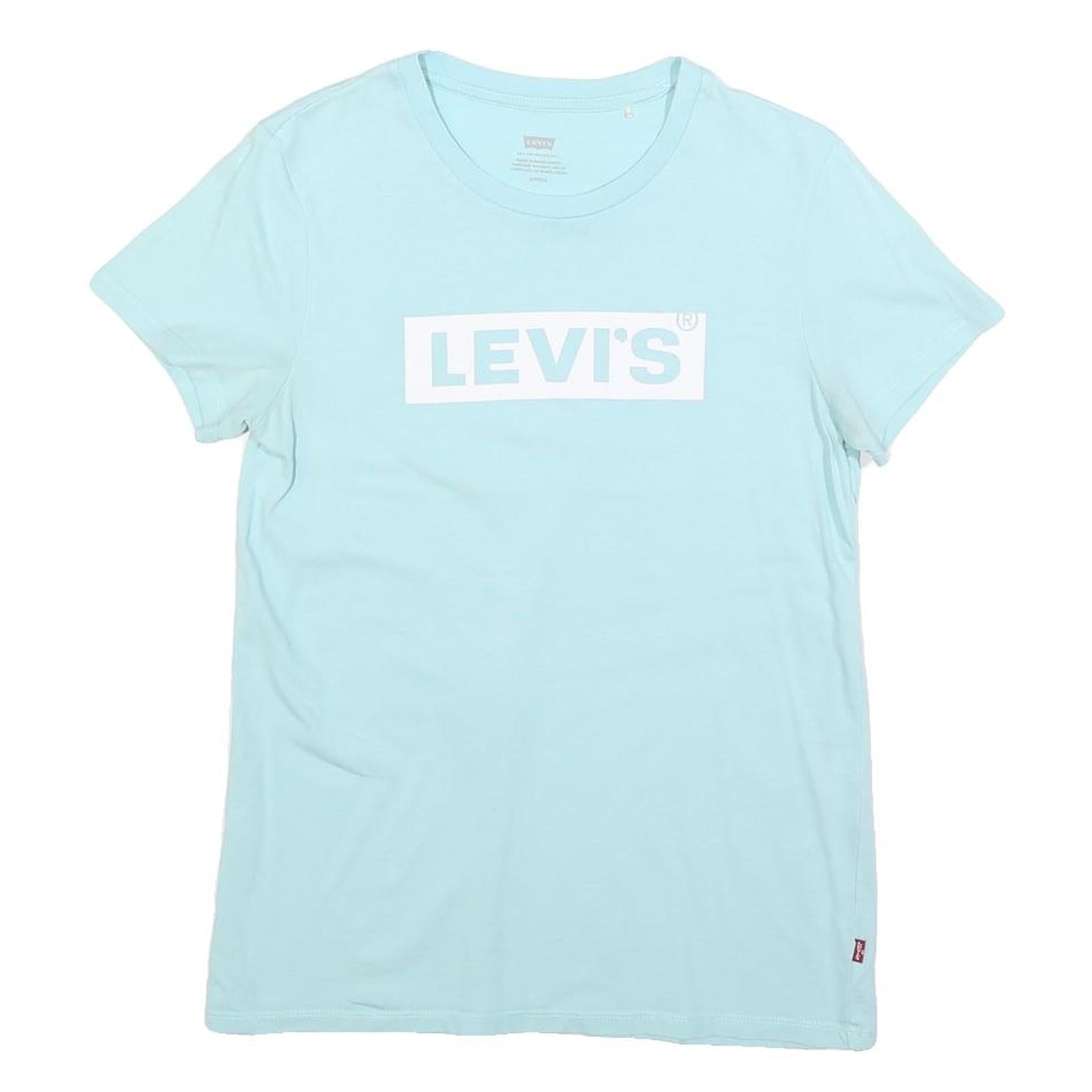 Buy LEVI'S Womens Blue Graphic T-Shirt S Short Sleeve Crew Neck Cotton Blend Refurbished - $22.09 LEVI'S Womens Blue Graphic T-Shirt S Short Sleeve Crew Neck Cotton Blend Refurbished - N/A refurbished available on Cerqular