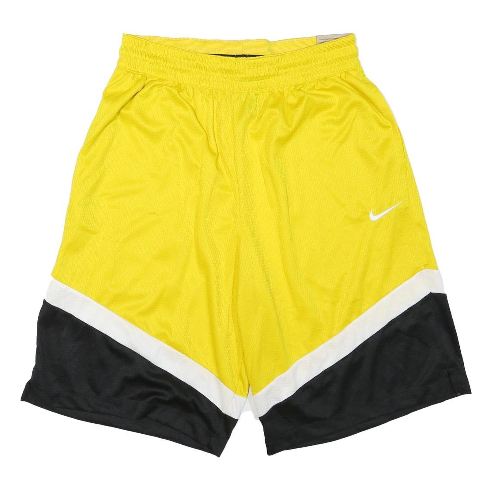 NIKE Mens Yellow Black Casual Shorts M W28 Polyester Sportswear Gym Refurbished - N/A refurbished available on Cerqular
