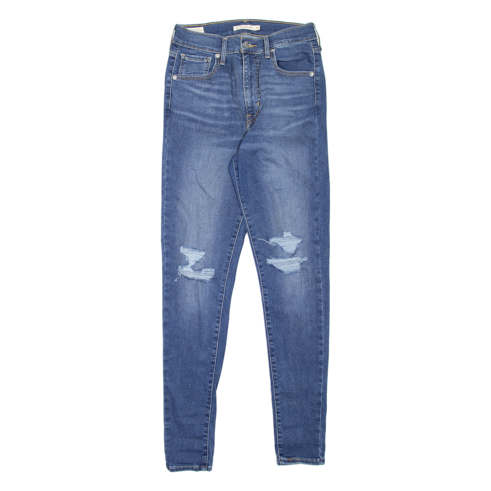 Buy LEVI'S Mile High BIG E Distressed Womens Jeans Blue Slim Skinny W28 L30 Refurbished - $36.39 LEVI'S Mile High BIG E Distressed Womens Jeans Blue Slim Skinny W28 L30 Refurbished - N/A refurbished available on Cerqular