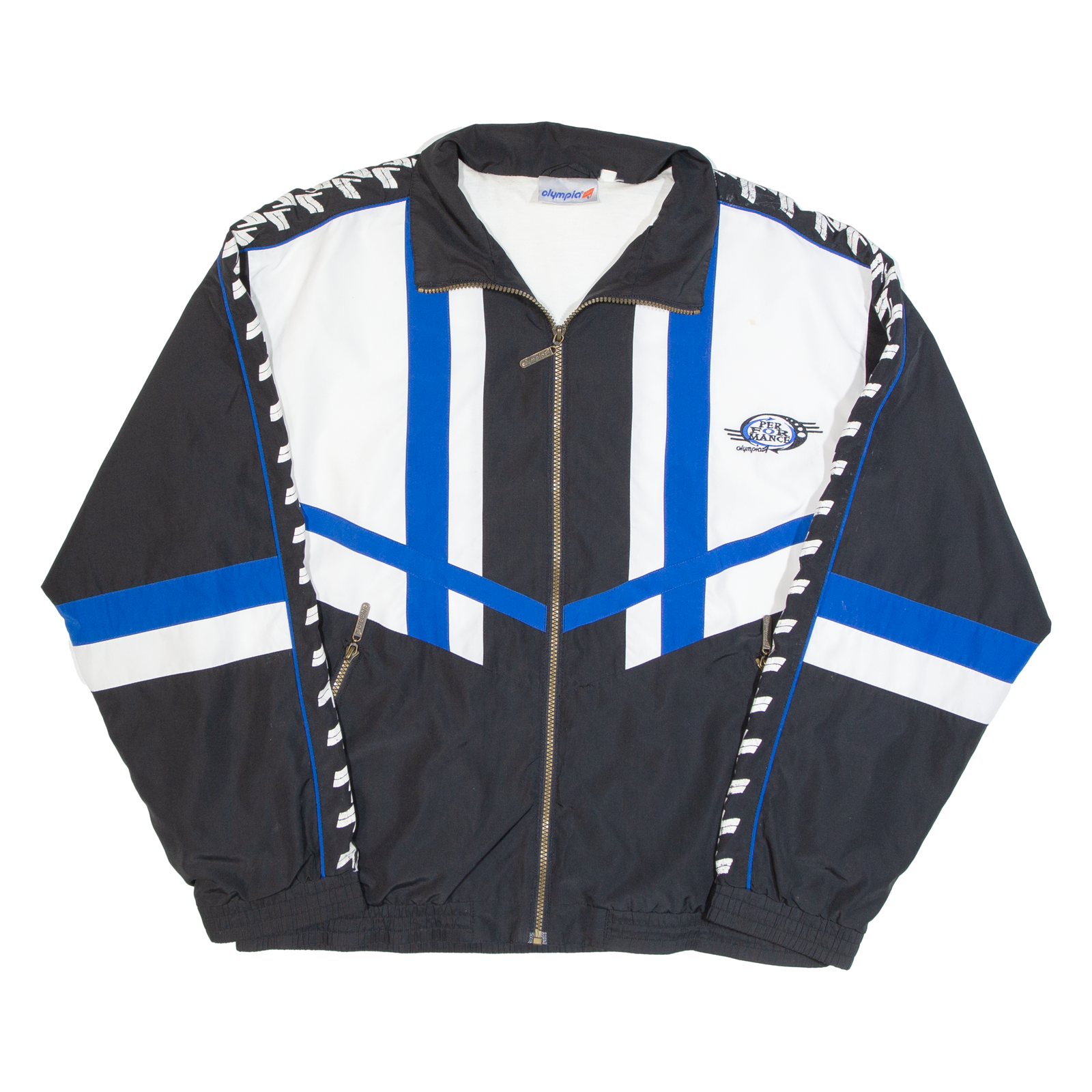 OLYMPIA Mens Track Jacket Black Colourblock XL Refurbished - N/A refurbished available on Cerqular