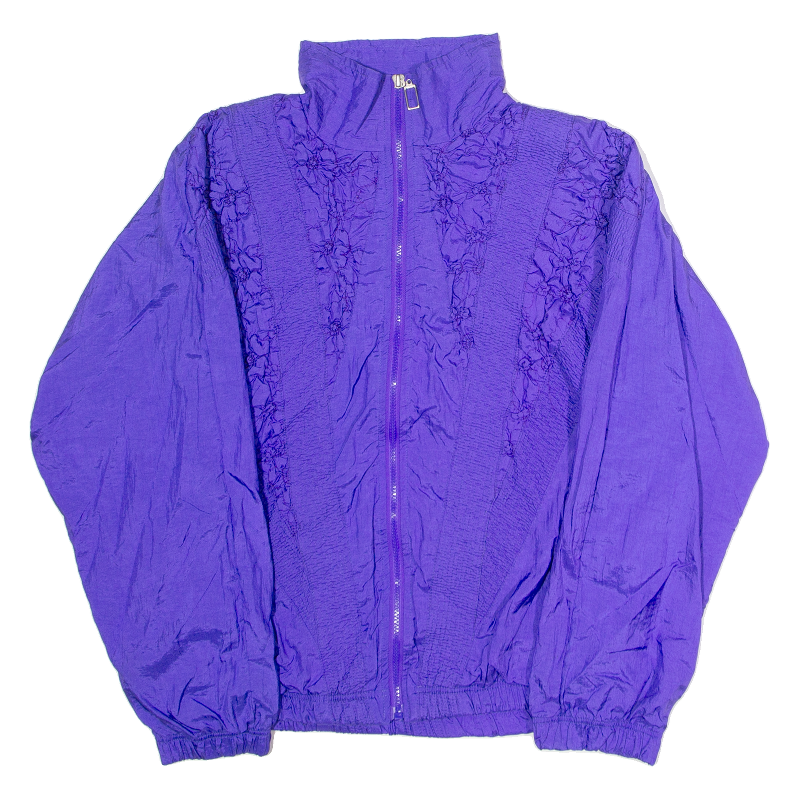 GREAT CAVALIER Ruched Womens Shell Jacket Purple Nylon 80s L Refurbished - N/A refurbished available on Cerqular