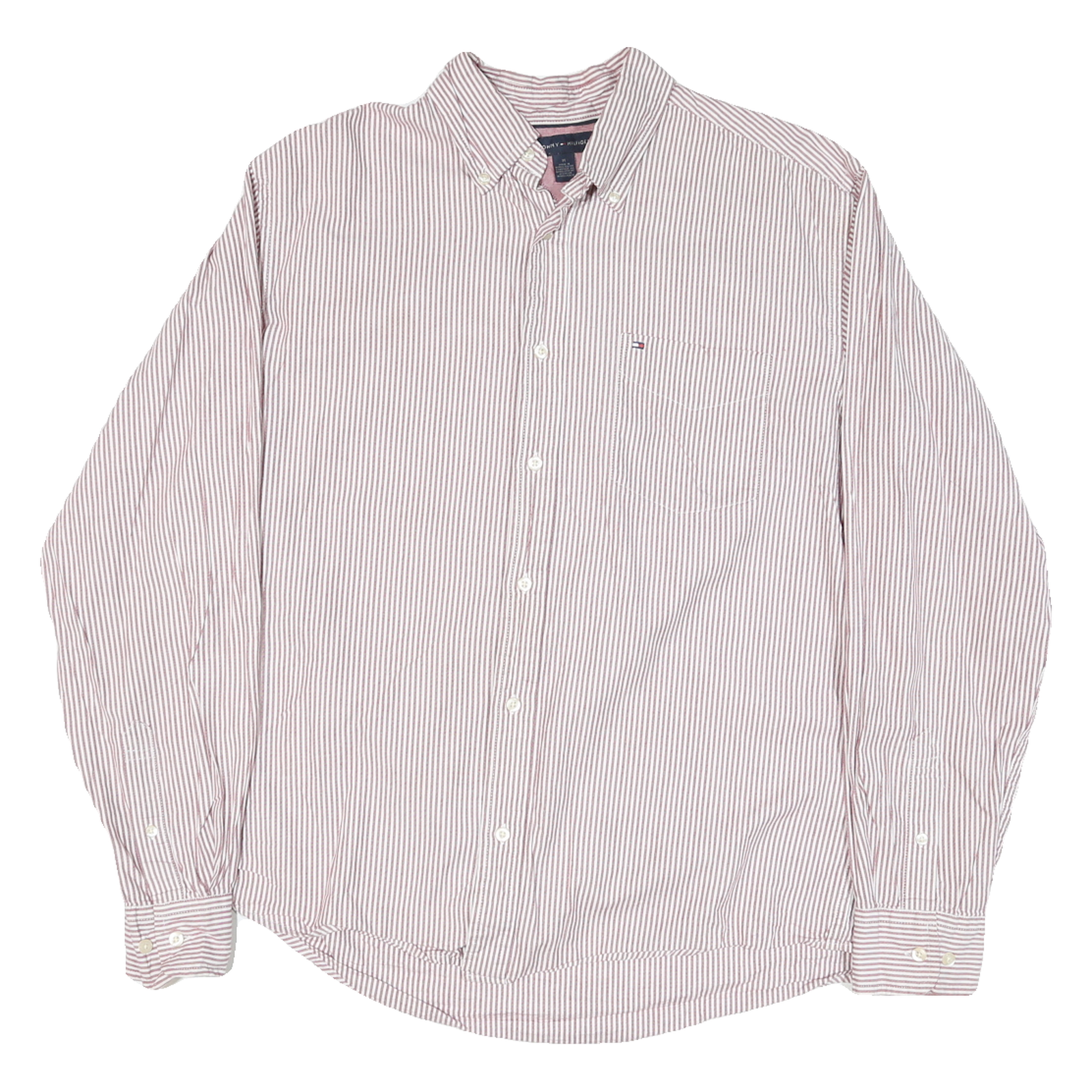 Buy TOMMY HILFIGER Mens Red & White Stripe Shirt M Classic Button-Down Cotton Blend Refurbished - $35.09 TOMMY HILFIGER Mens Red & White Stripe Shirt M Classic Button-Down Cotton Blend Refurbished - N/A refurbished available on Cerqular