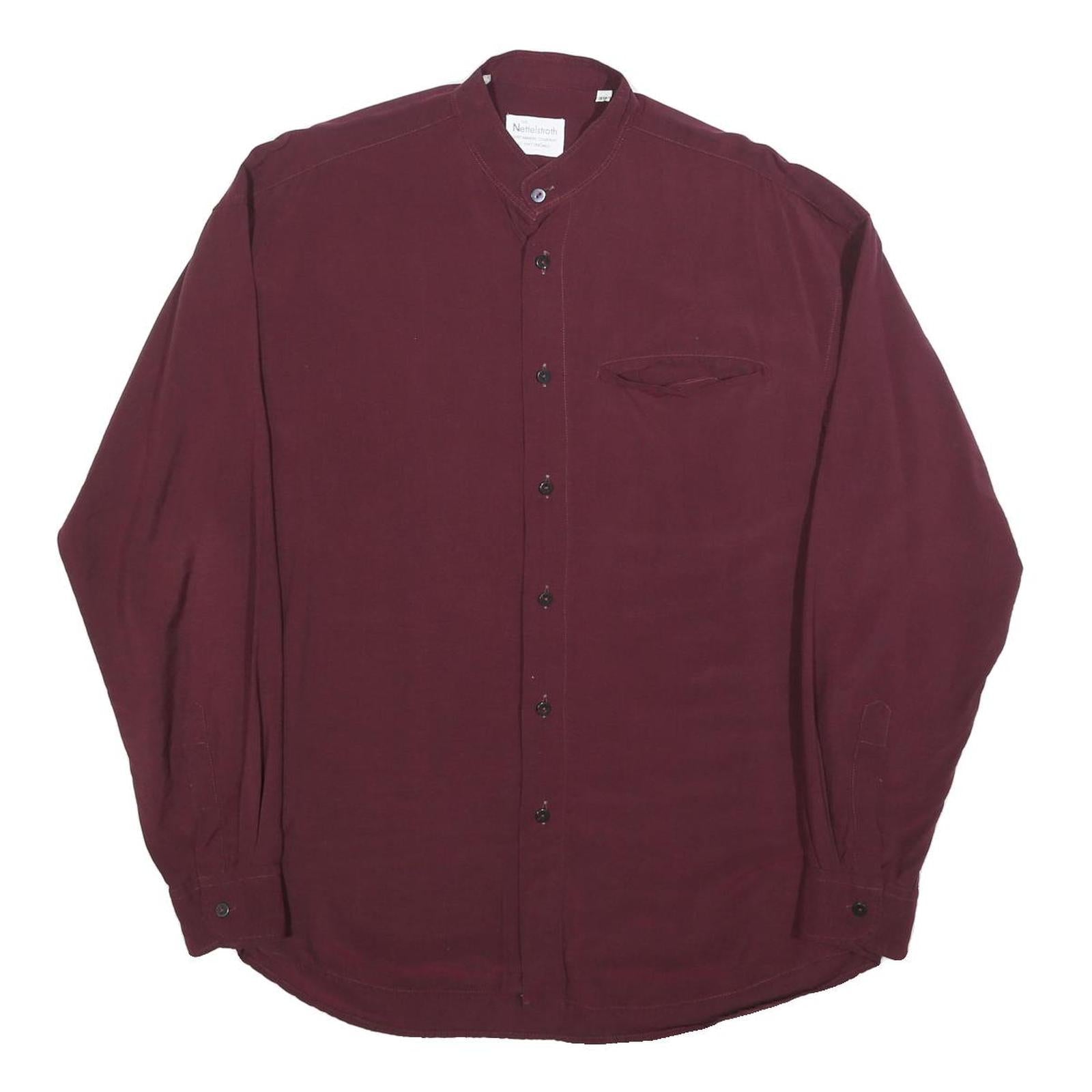 Buy NETTELSTROTH Mens Maroon Shirt L Long Sleeve Casual Button Up Relaxed Fit Refurbished - $19.49 NETTELSTROTH Mens Maroon Shirt L Long Sleeve Casual Button Up Relaxed Fit Refurbished - N/A refurbished available on Cerqular