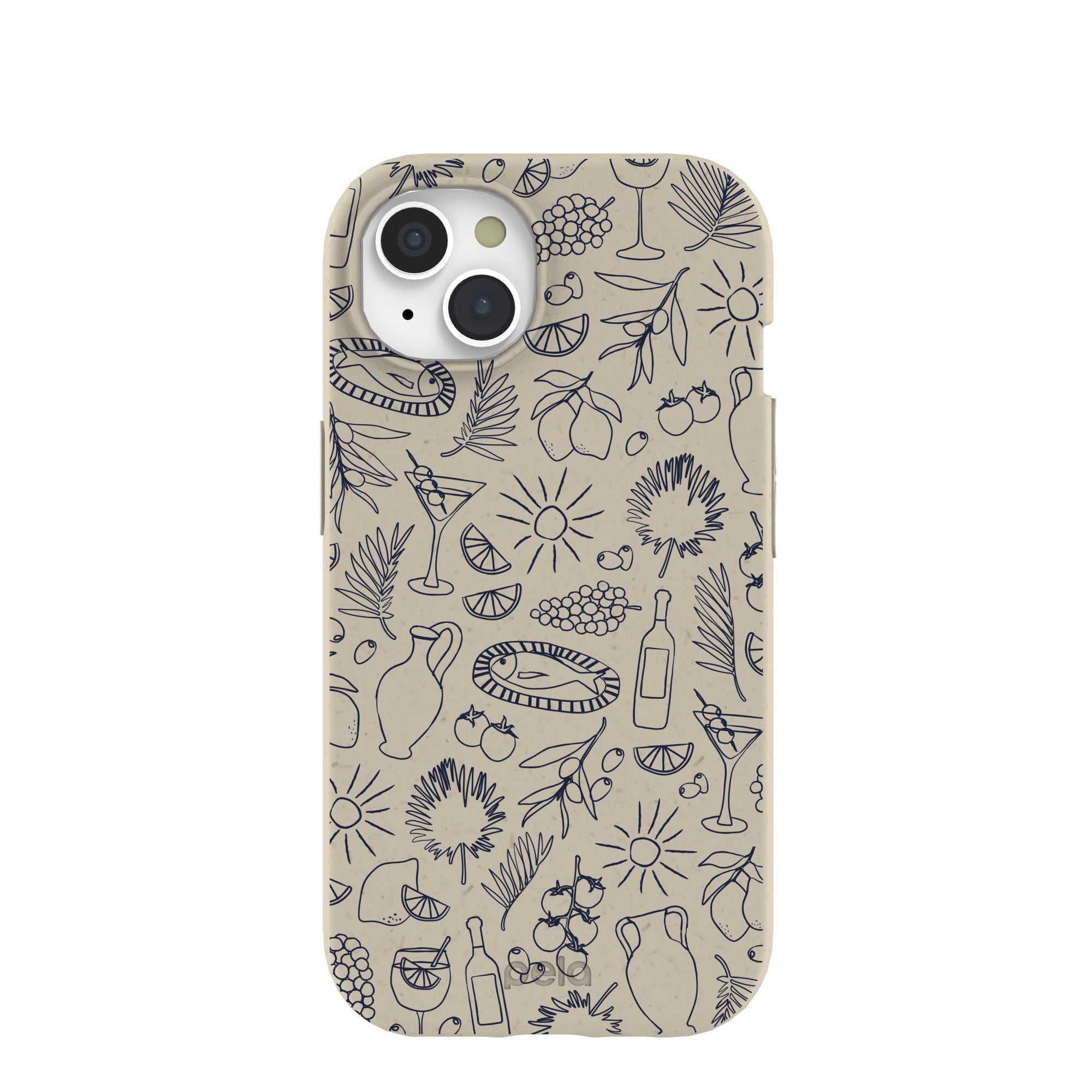 London Fog Mediterranean Moments iPhone 15 Case Refurbished - Pela Case refurbished available on Cerqular