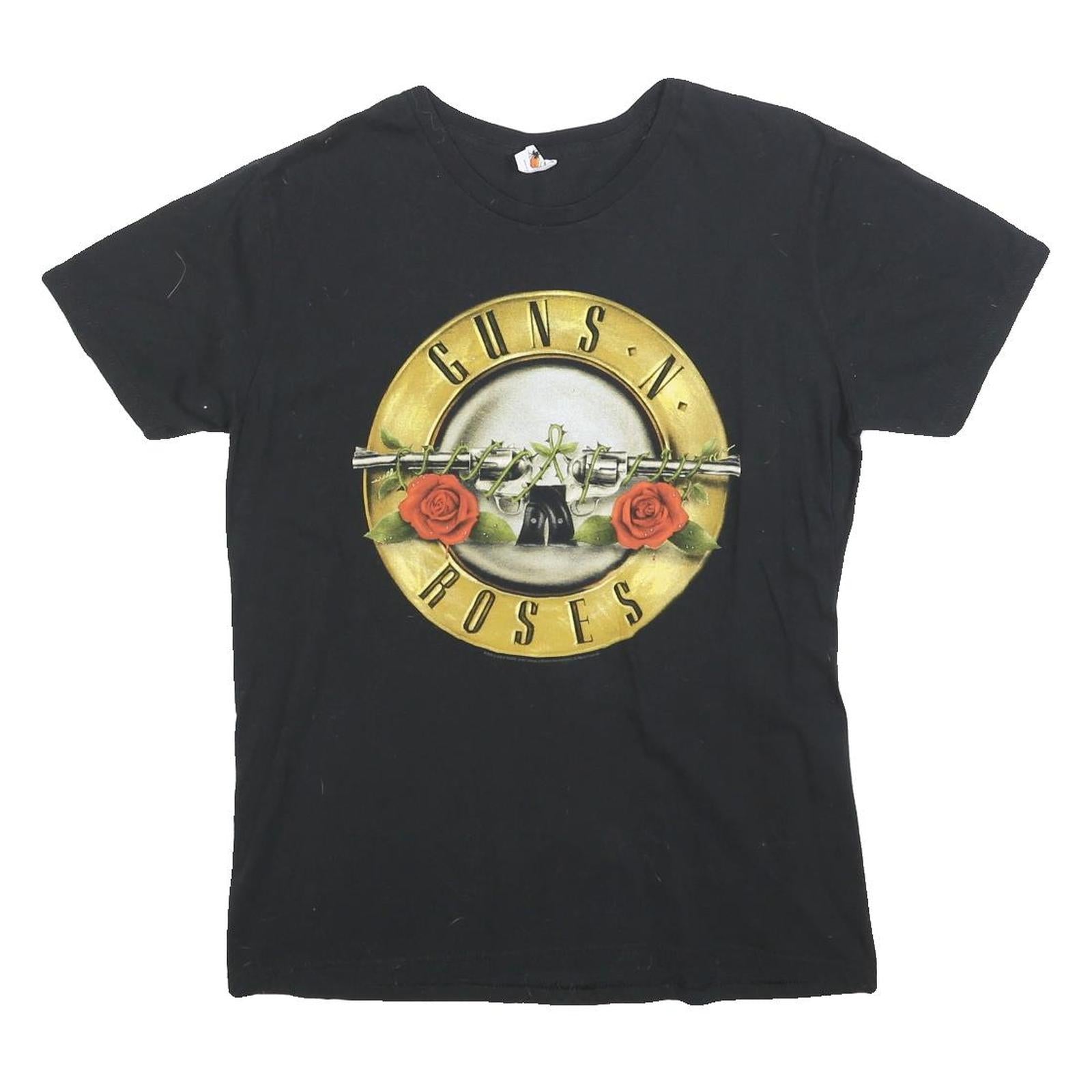 BAY ISLAND Womens Black Guns N Roses Graphic T-Shirt M Short Sleeve Crew Neck Refurbished - N/A refurbished available on Cerqular