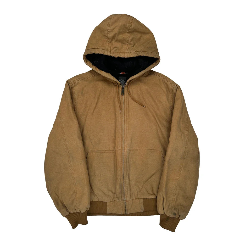 Dickies Jacket - Large Brown Cotton Refurbished - Thrifted (note: this is a term often used to describe second- refurbished available on Cerqular