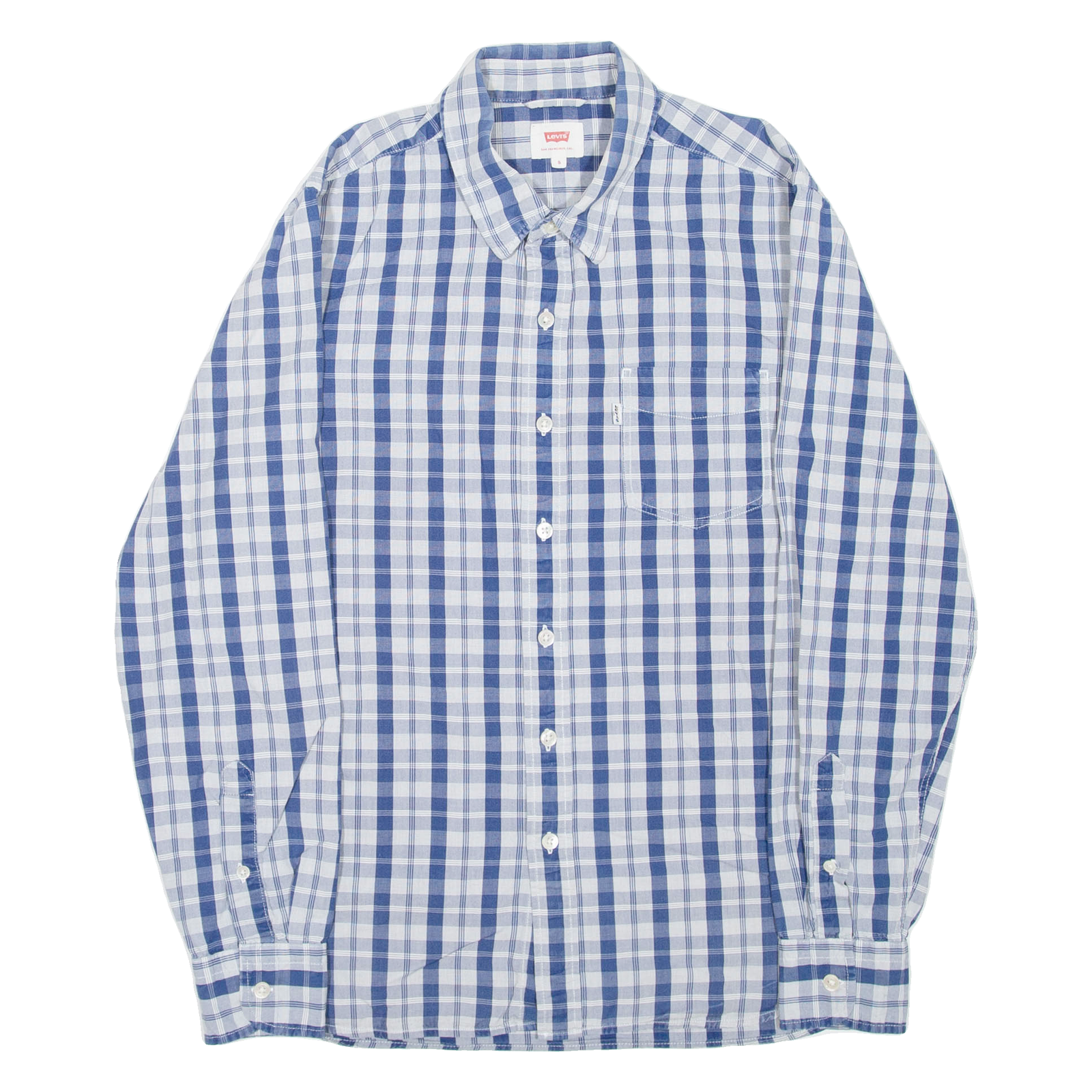 Buy LEVI'S Mens Shirt Blue Check Long Sleeve S Refurbished - $28.59 LEVI'S Mens Shirt Blue Check Long Sleeve S Refurbished - N/A refurbished available on Cerqular