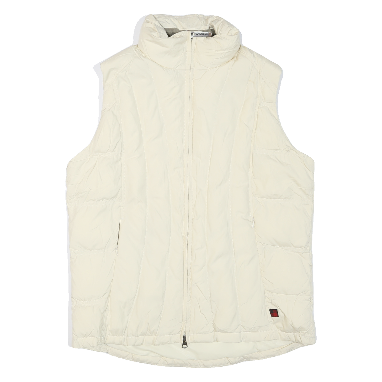 WOOLRICH Womens White Quilted Zip Jacket M Polyester Blend Sleeveless Puffer Refurbished - N/A refurbished available on Cerqular