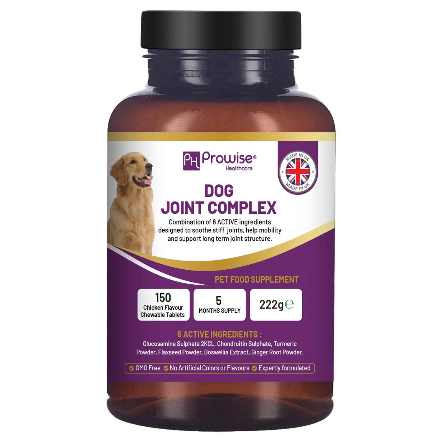 Buy Dog Joint Supplement UK Manufactured I 150 Chicken Flavor Chewable Tablets (5 Months Supply) I Made in the UK Refurbished - $34.63 Dog Joint Supplement UK Manufactured I 150 Chicken Flavor Chewable Tablets (5 Months Supply) I Made in the UK Refurbished - Prowise Healthcare refurbished available on Cerqular