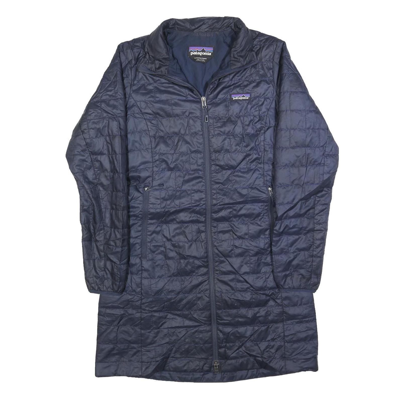 PATAGONIA Womens Navy Blue Quilted Polyester Jacket S Zip Pockets Lightweight Refurbished - N/A refurbished available on Cerqular
