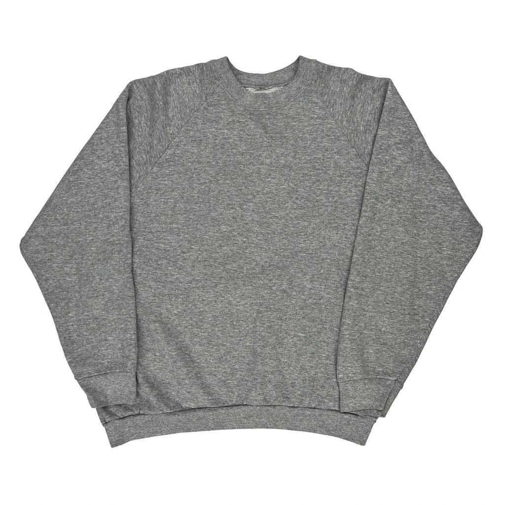 Unbranded Sweatshirt - XL Grey Cotton Blend Refurbished - Thrifted (note: this is a term often used to describe second- refurbished available on Cerqular