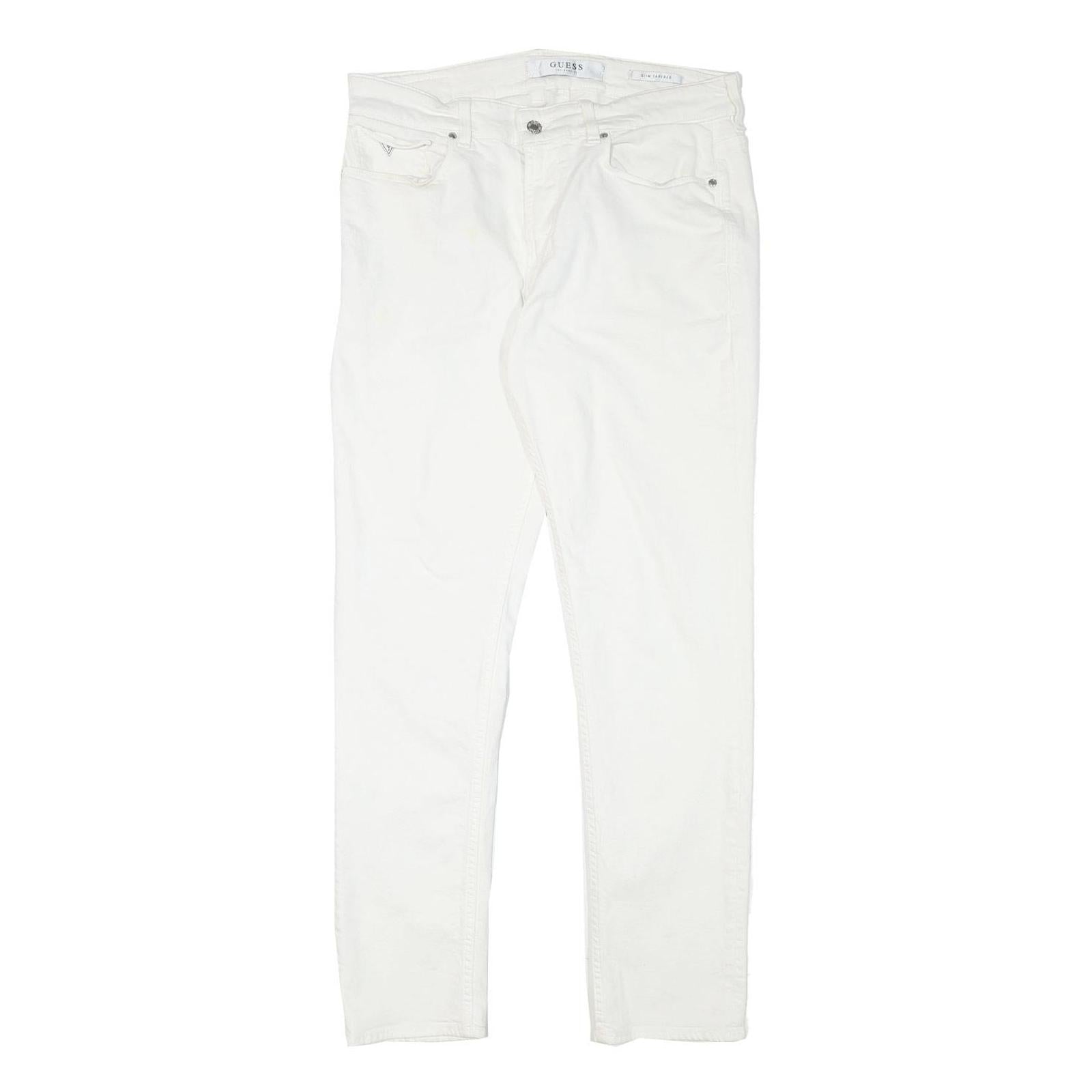 Buy GUESS Mens Slim White Jeans Cotton Blend W33 L30 Zip Closed Casual Wear Refurbished - $29.89 GUESS Mens Slim White Jeans Cotton Blend W33 L30 Zip Closed Casual Wear Refurbished - N/A refurbished available on Cerqular