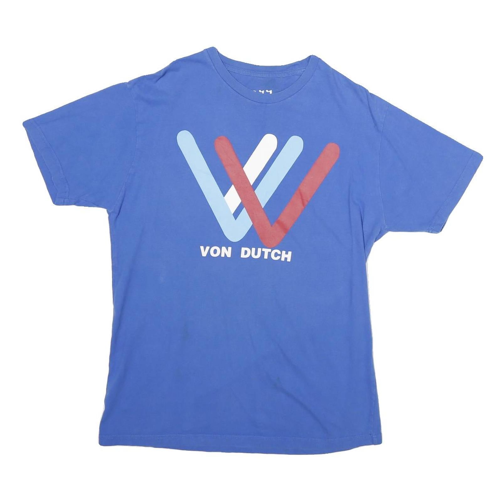 Buy VON DUTCH Mens Blue Graphic T-Shirt L Short Sleeve Crew Neck Cotton Casual Refurbished - $22.09 VON DUTCH Mens Blue Graphic T-Shirt L Short Sleeve Crew Neck Cotton Casual Refurbished - N/A refurbished available on Cerqular
