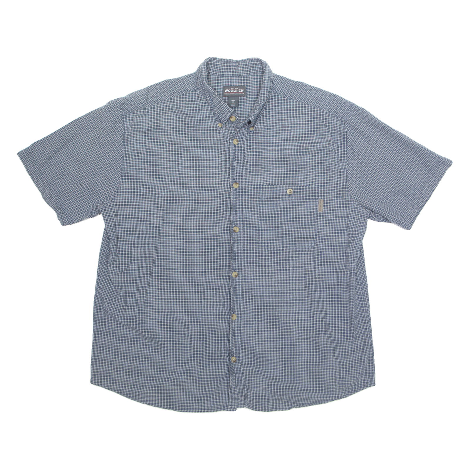 WOOLRICH Mens Shirt Blue Check XL Refurbished - N/A refurbished available on Cerqular