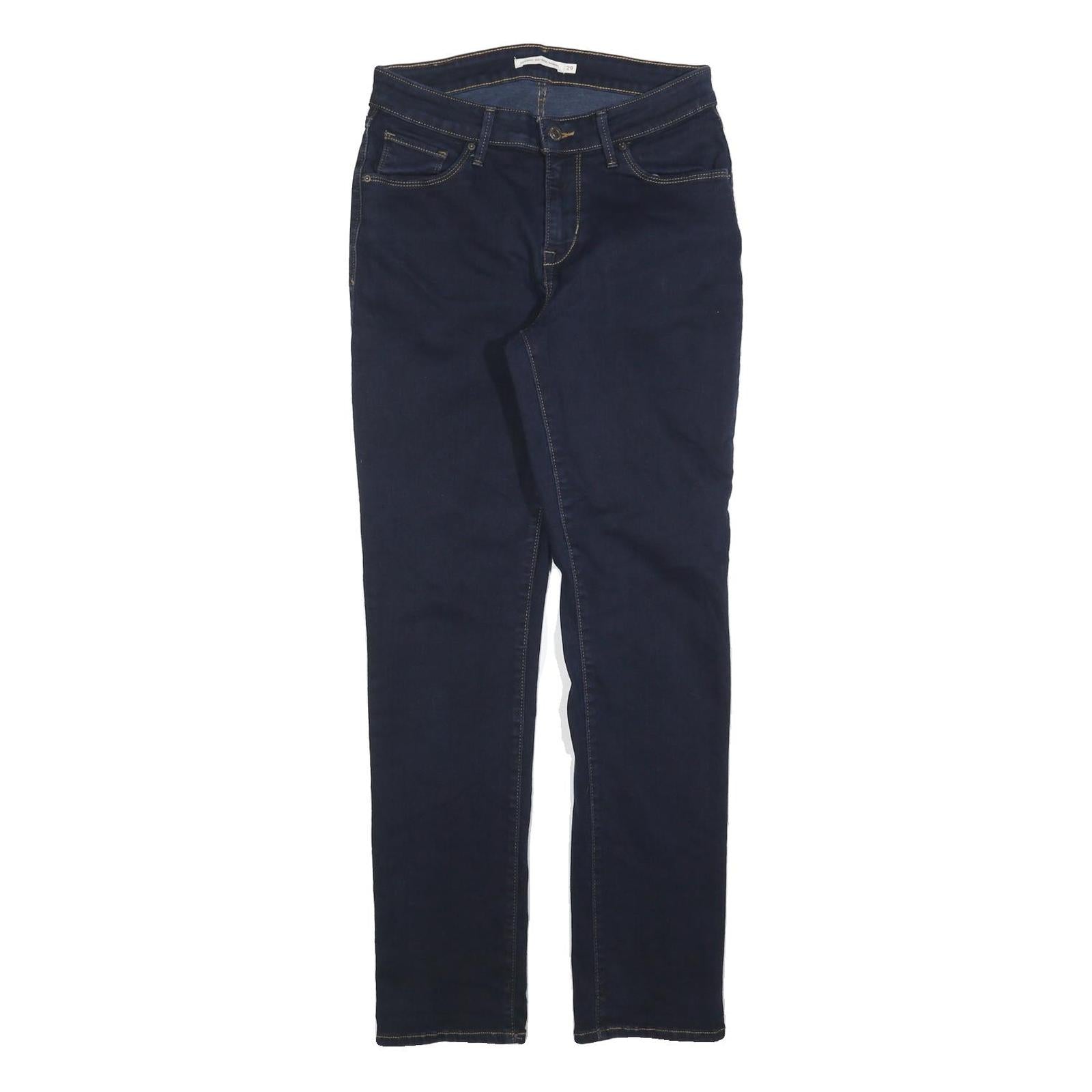 LEVI'S Womens Slim Dark Blue Denim Slim Jeans W29 L30 Stylish Classic Zip Refurbished - N/A refurbished available on Cerqular