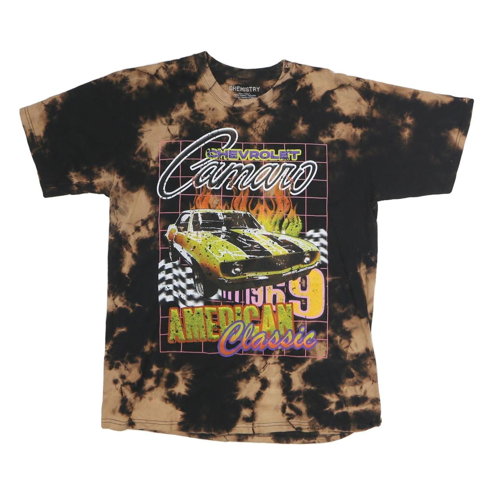 Buy CHEMISTRY Mens Black & Brown Tie Dye Chevrolet Camaro Graphic T-Shirt L Crew Refurbished - $32.49 CHEMISTRY Mens Black & Brown Tie Dye Chevrolet Camaro Graphic T-Shirt L Crew Refurbished - N/A refurbished available on Cerqular